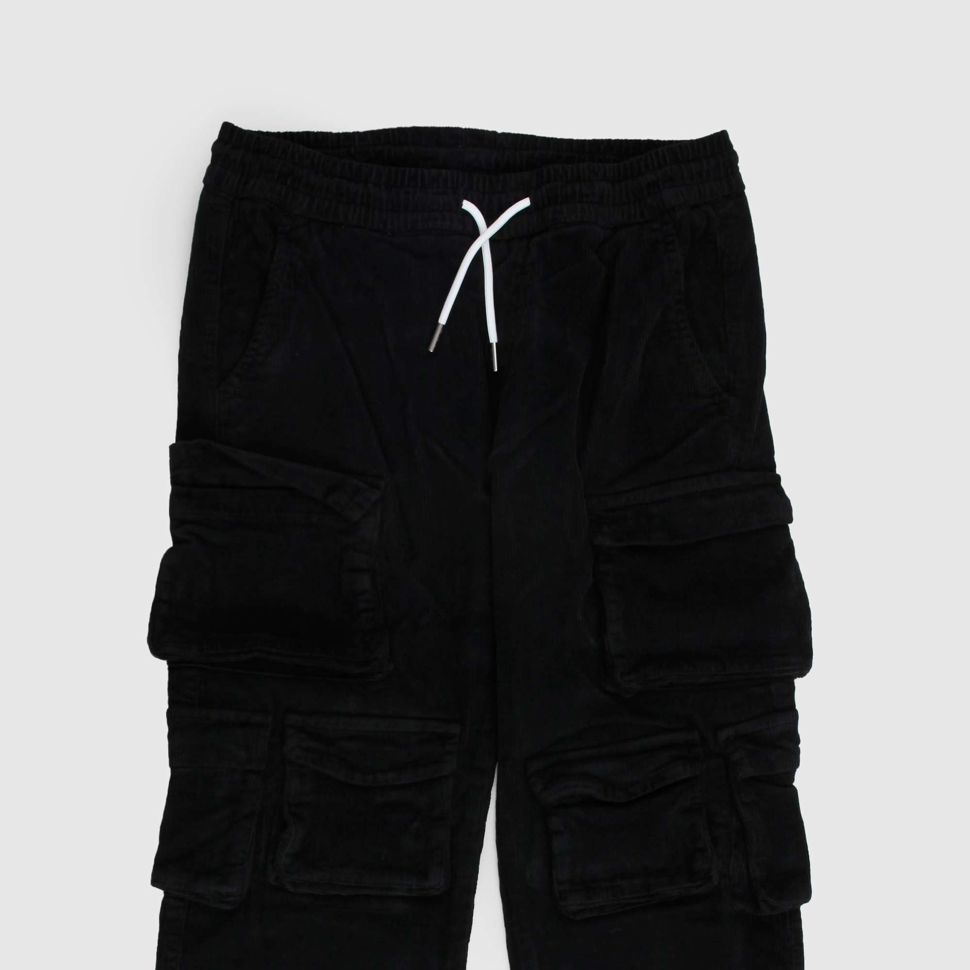 Pantalone nero in velluto millerighe Nupkeet - annameglio.com abbigliamento moda