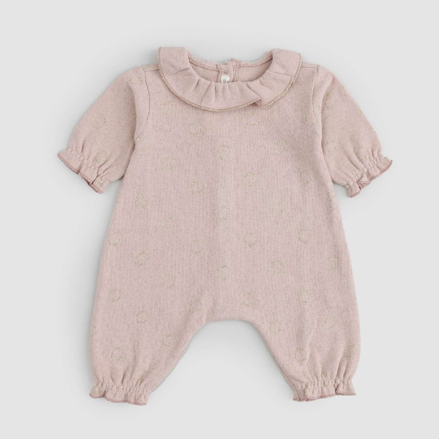 Tutina neonata rosa con decorazioni lurex oro - annameglio.com abbigliamento moda