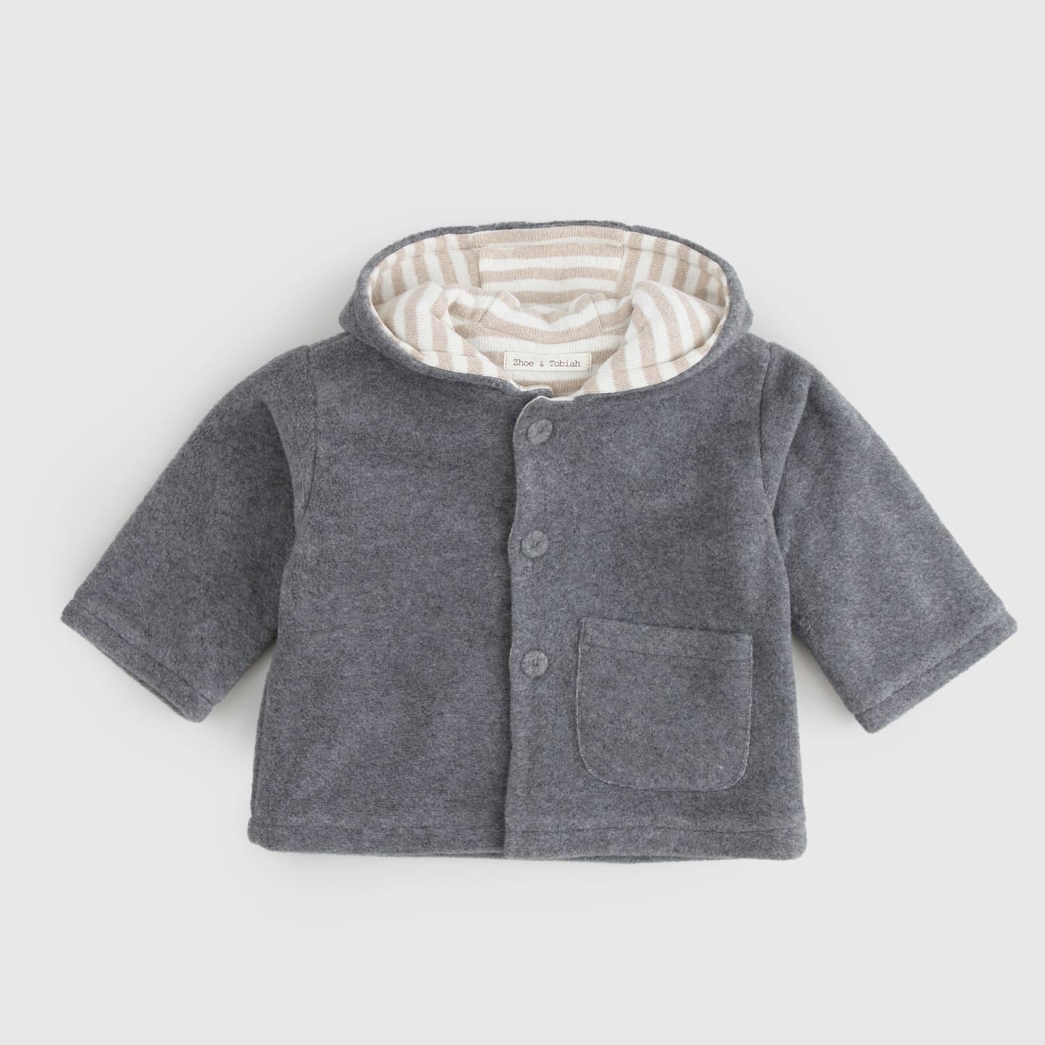 Cappottino con cappuccio grigio melange unisex - annameglio.com abbigliamento moda