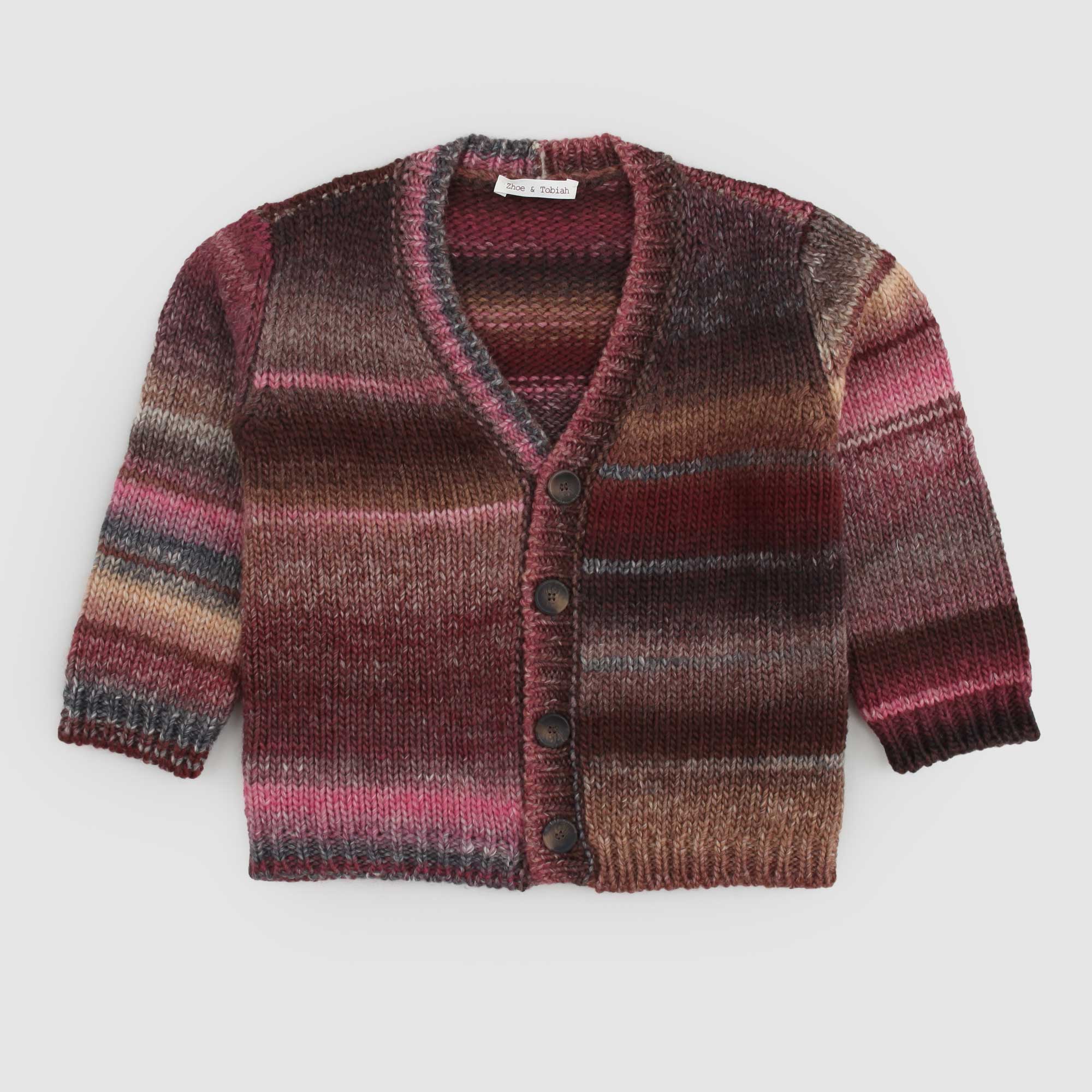 Cardigan con scollo a V Multicolor Melange Lana - annameglio.com abbigliamento moda