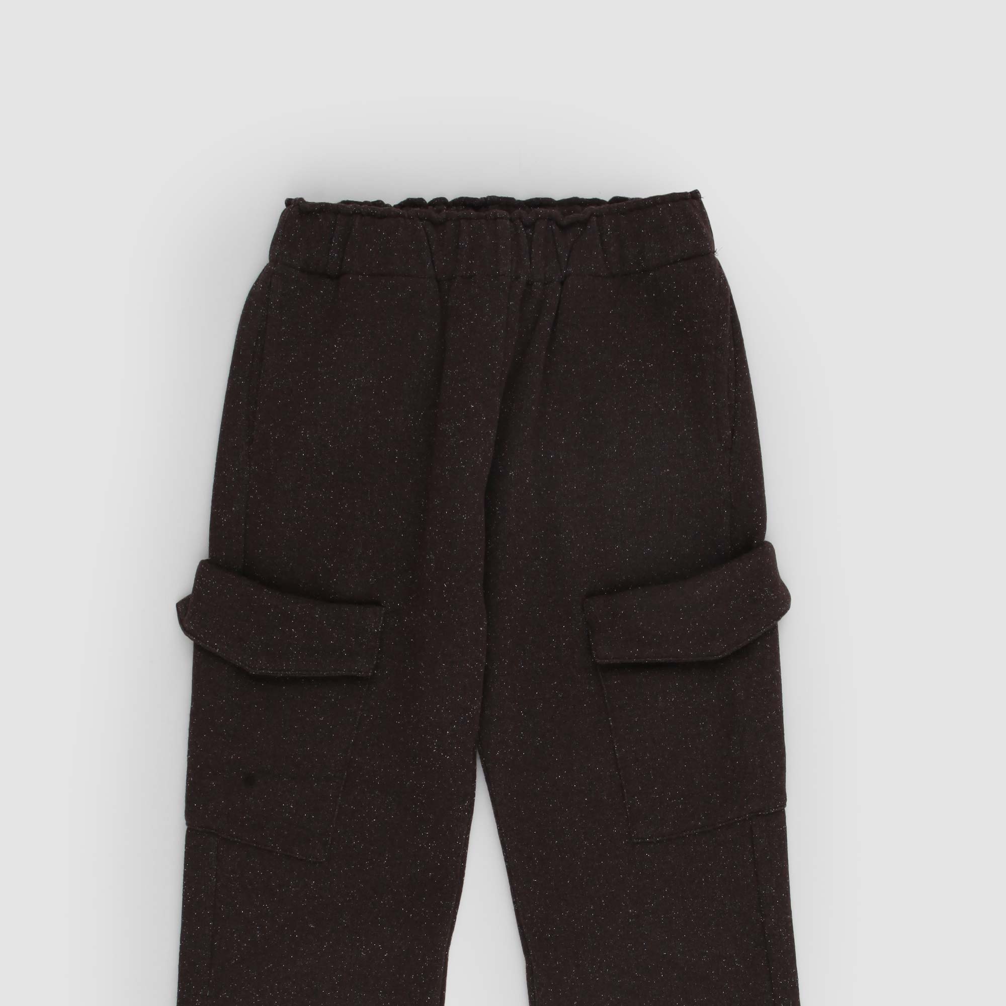 Pantalone jogger glitterato marrone glacè - annameglio.com abbigliamento moda