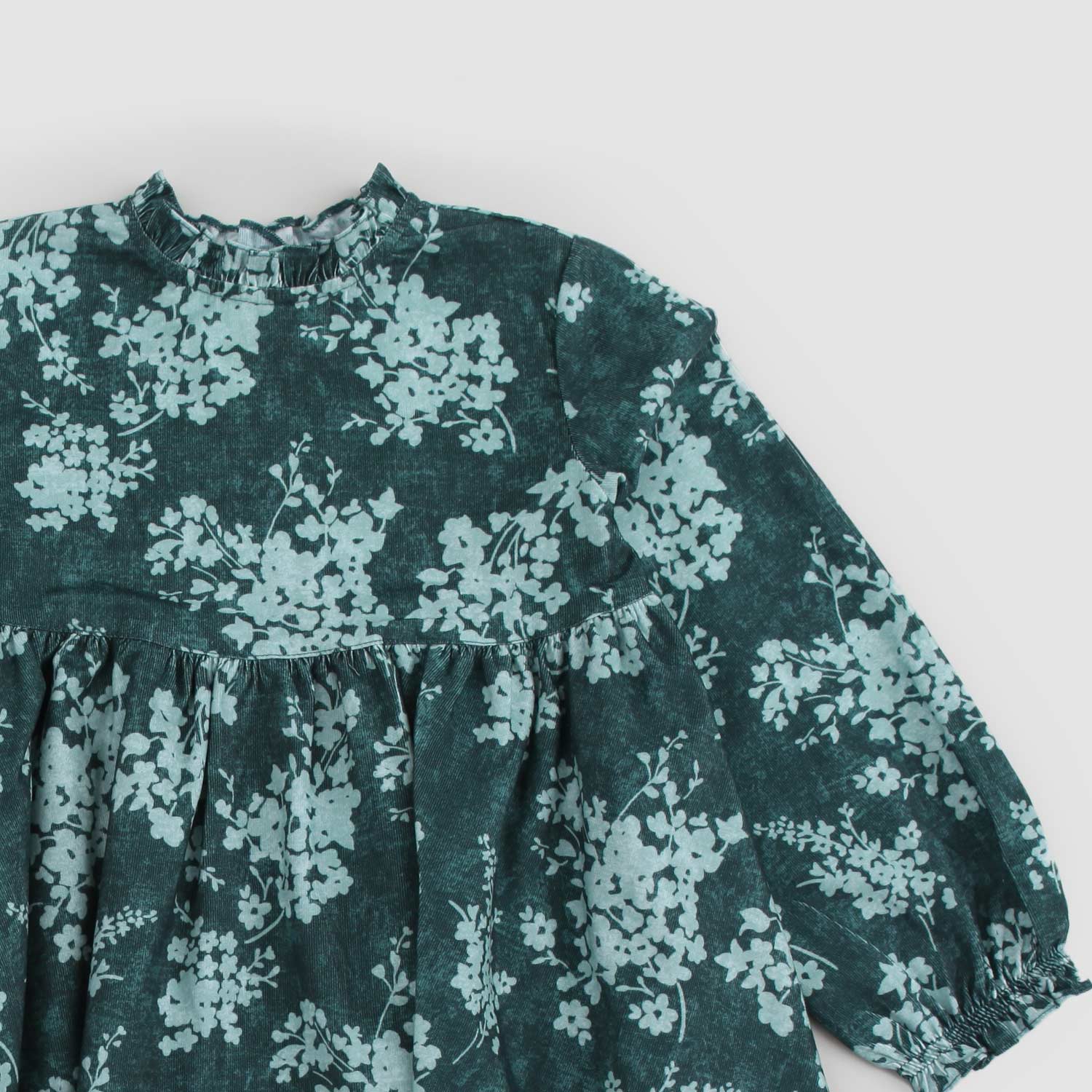 Abito floreale Bimba Smeraldo In Cotone Vintage - annameglio.com abbigliamento moda