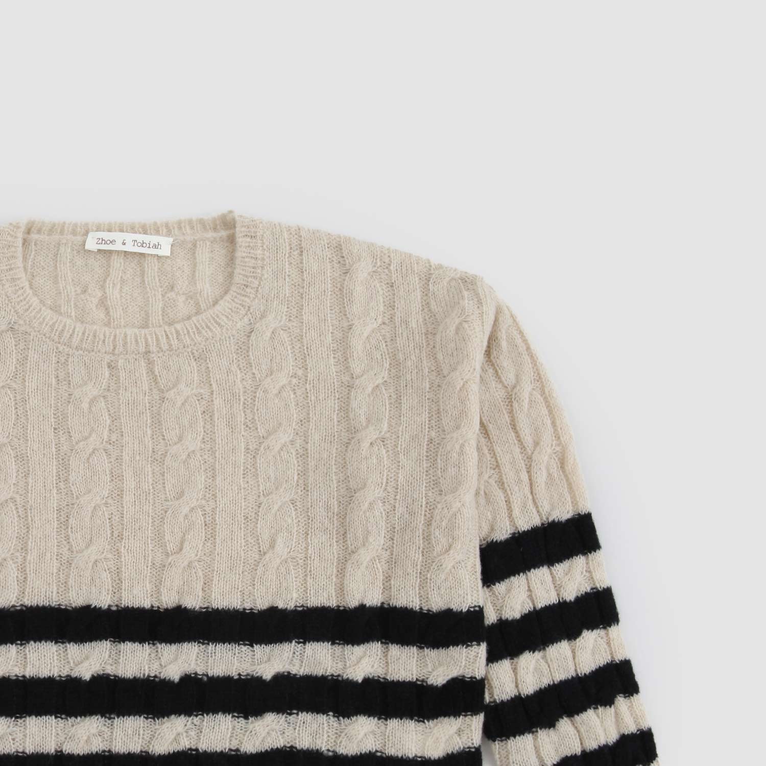 Maglia cropped in lana vergine righe a contrasto - annameglio.com abbigliamento moda