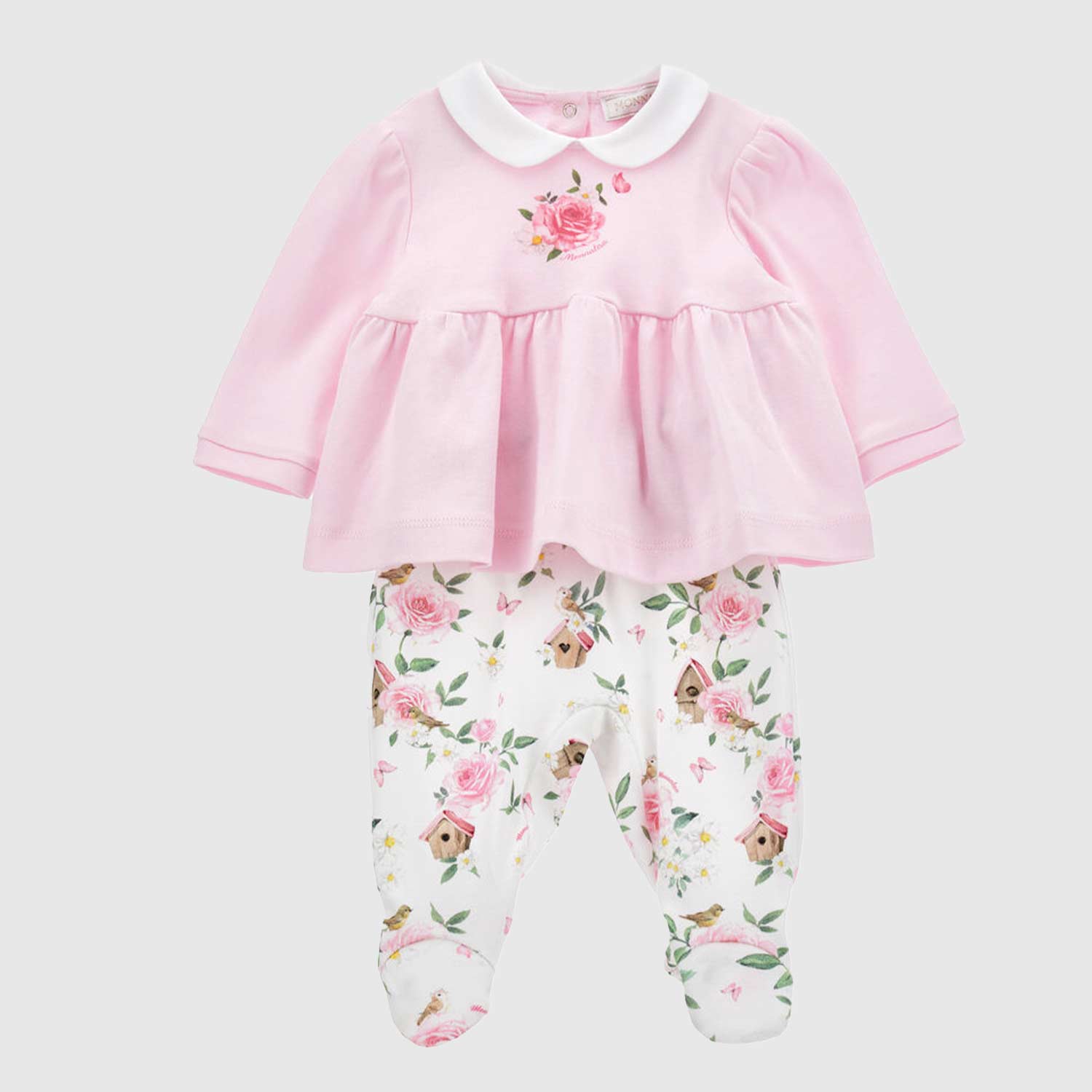 Completo rosa e motivi floreali due pezzi - annameglio.com abbigliamento moda