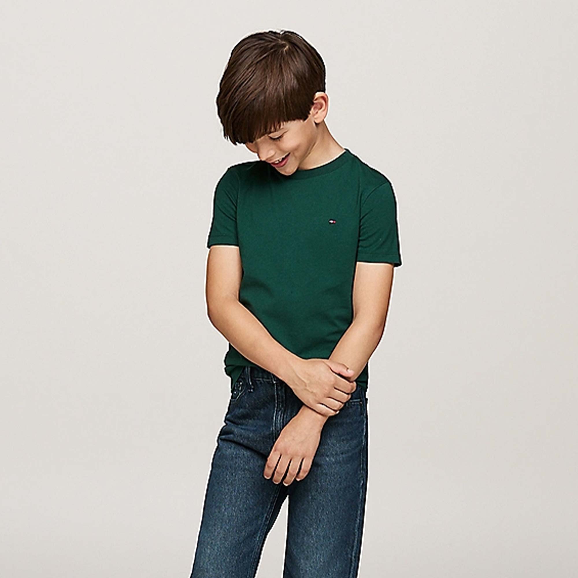 T-shirt Verde Girocollo Firmata TOMMY HILFIGER - annameglio.com abbigliamento moda