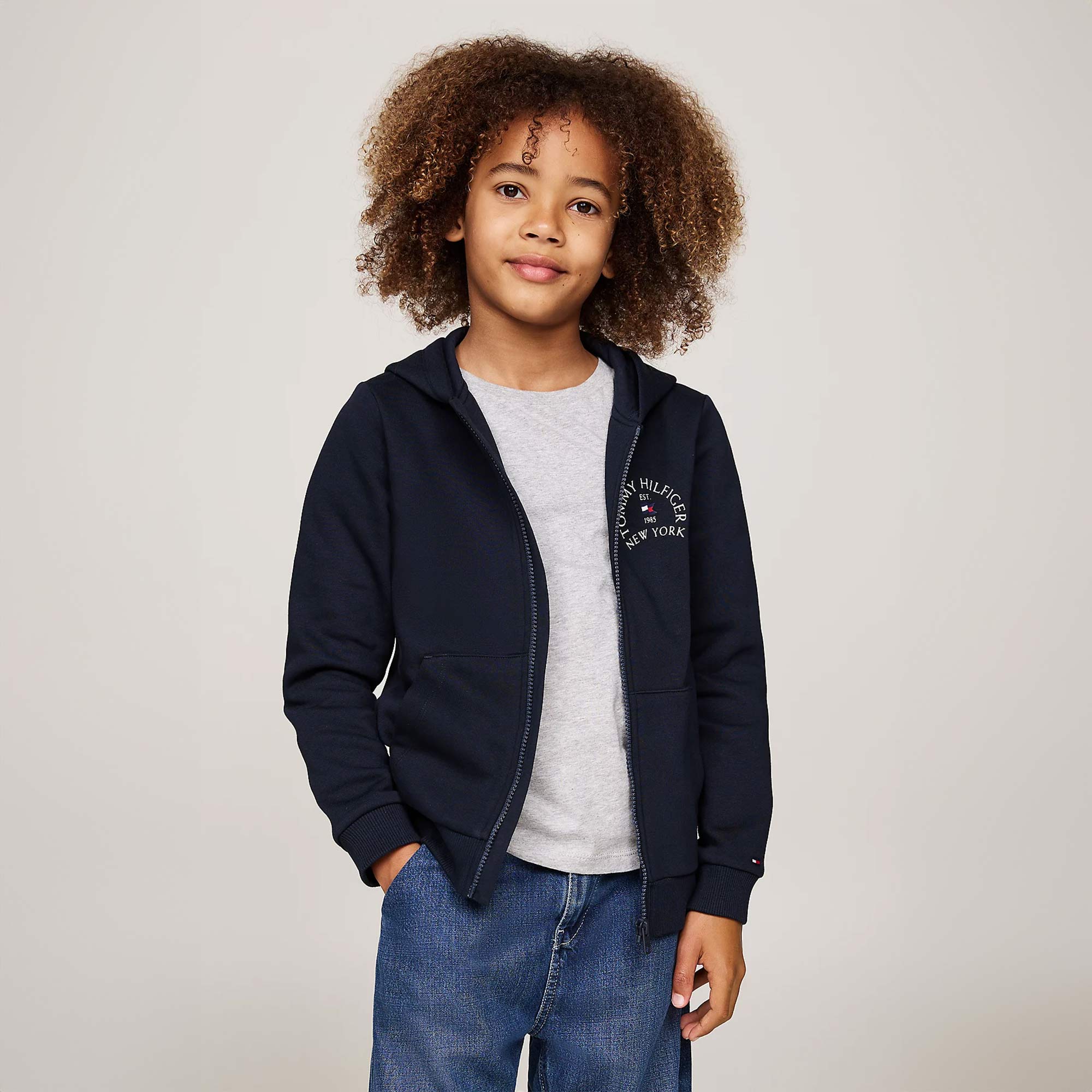 Felpa Blu Con Cappuccio TOMMY HILFIGER - annameglio.com abbigliamento moda