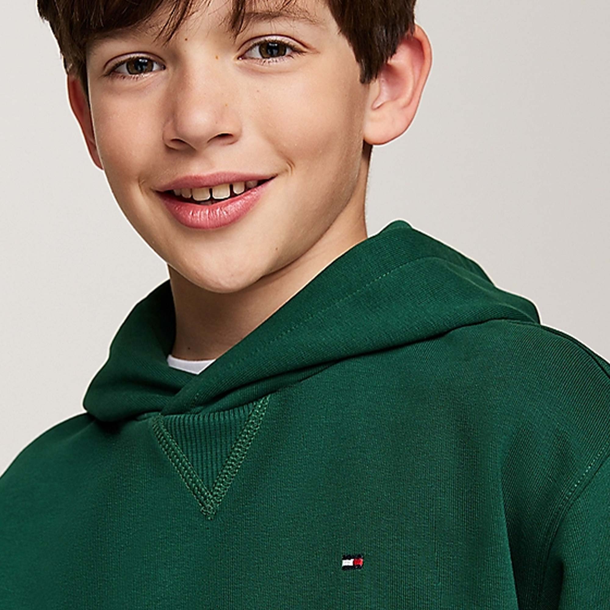 Felpa Verde Con Cappuccio TOMMY HILFIGER - annameglio.com abbigliamento moda