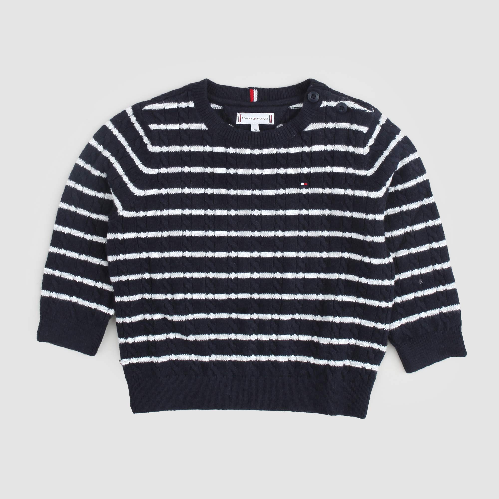 Maglioncino Blu A Righe TOMMY HILFIGER - annameglio.com abbigliamento moda