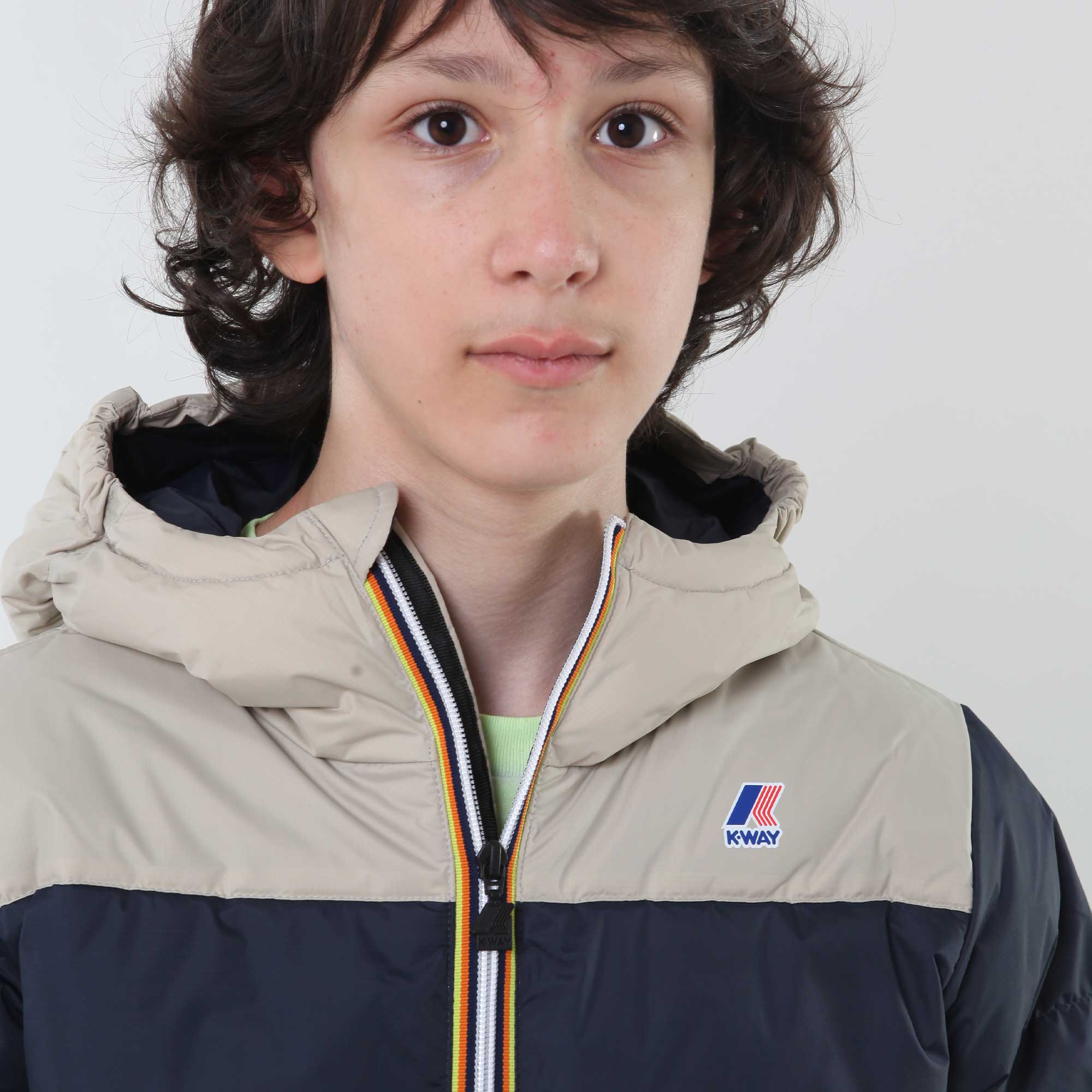 Giubbino blu e beige firmato K-WAY - annameglio.com abbigliamento moda