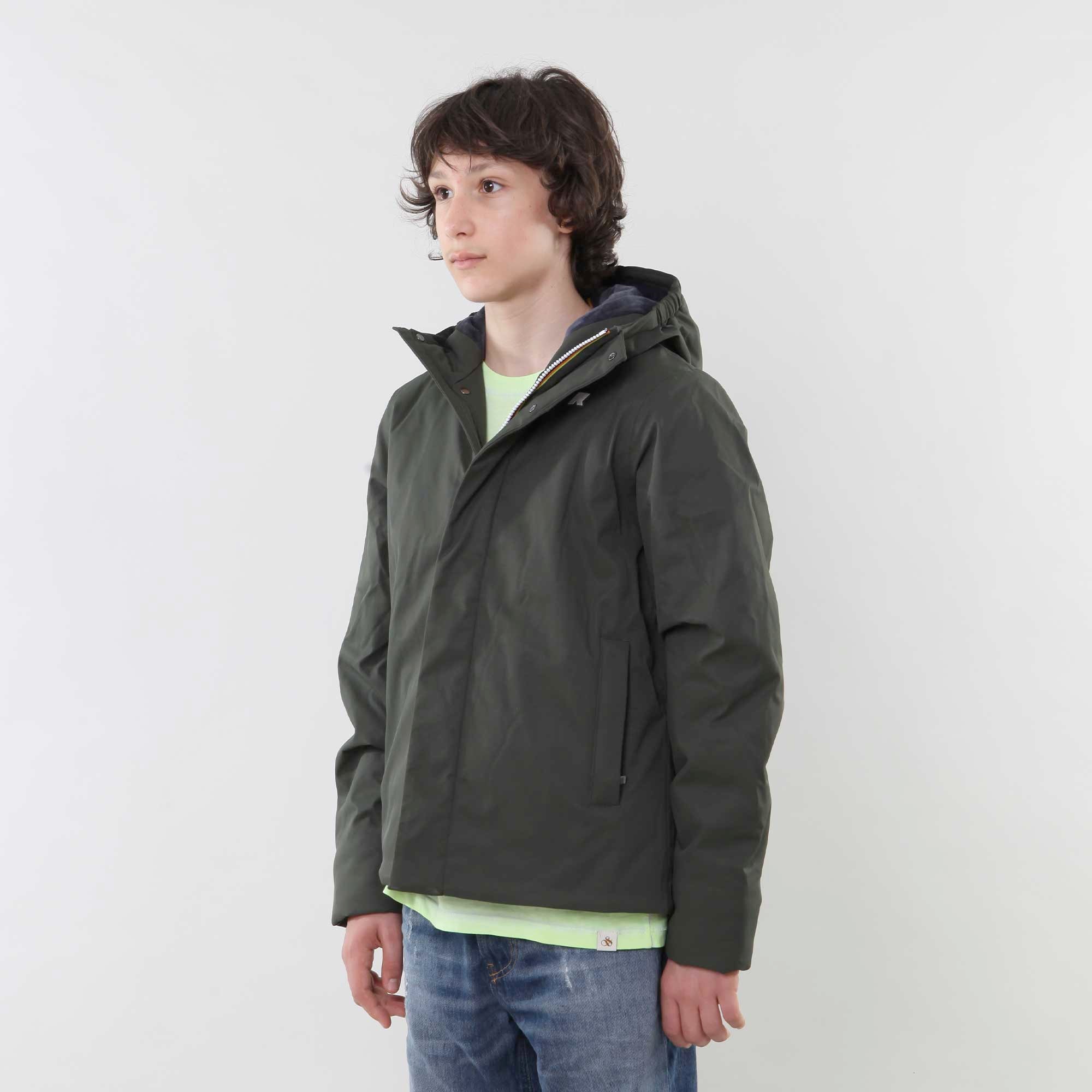 Giacca P. JACKO TWILL MARMOTTA verde e blu - annameglio.com abbigliamento moda