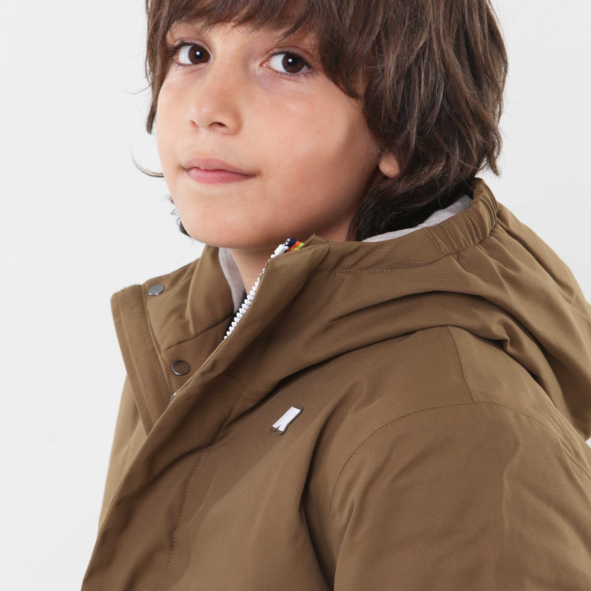 Giacca P. JACKO TWILL MARMOTTA  marrone e grigio - annameglio.com abbigliamento moda