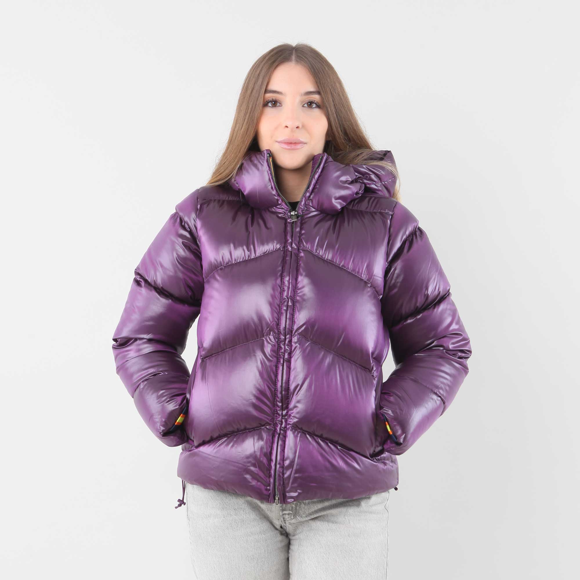 Piumino Ninev Cristallo Pink Firmato K-Way - annameglio.com abbigliamento moda