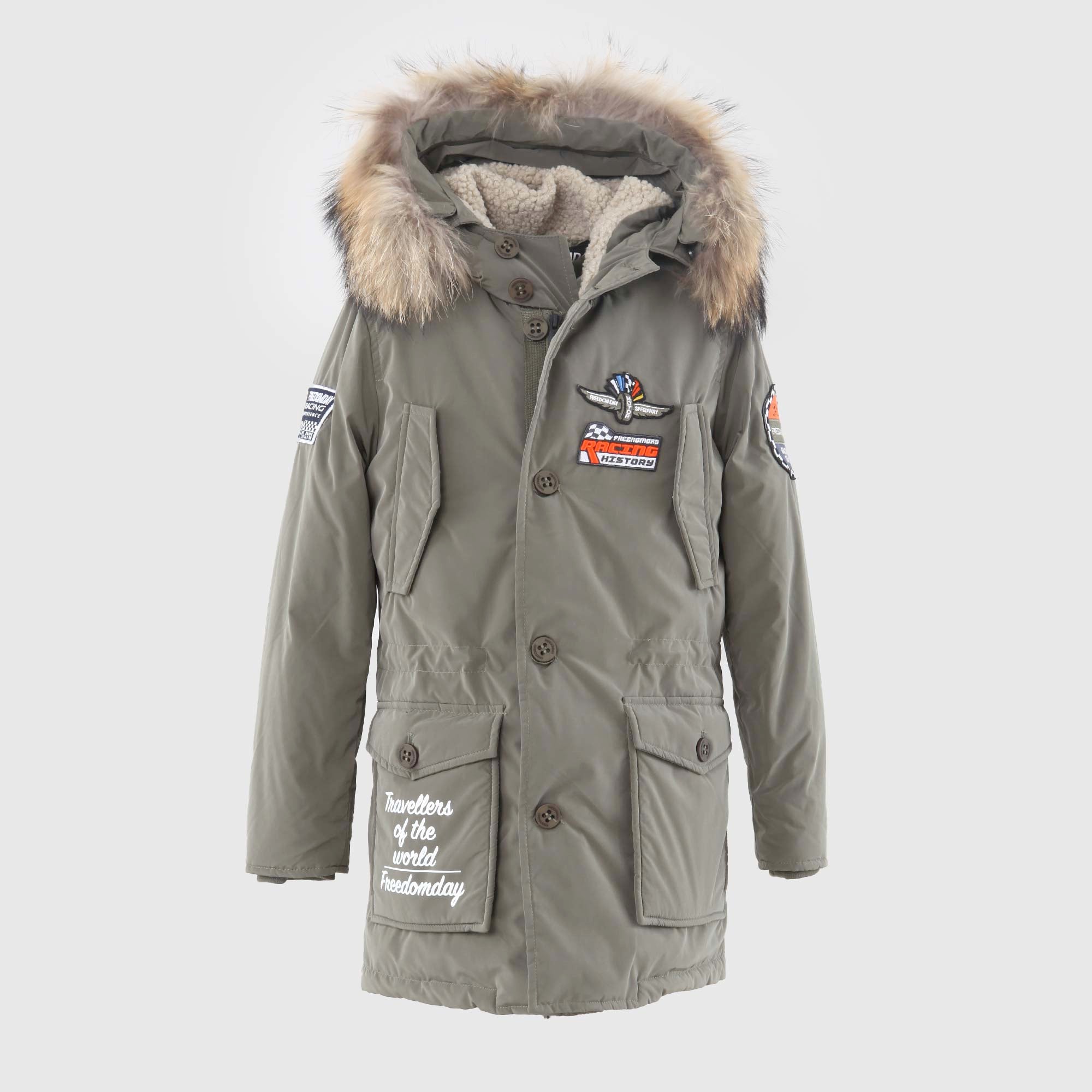 Parka Decker Grigio Firmato Freedomday - annameglio.com abbigliamento moda