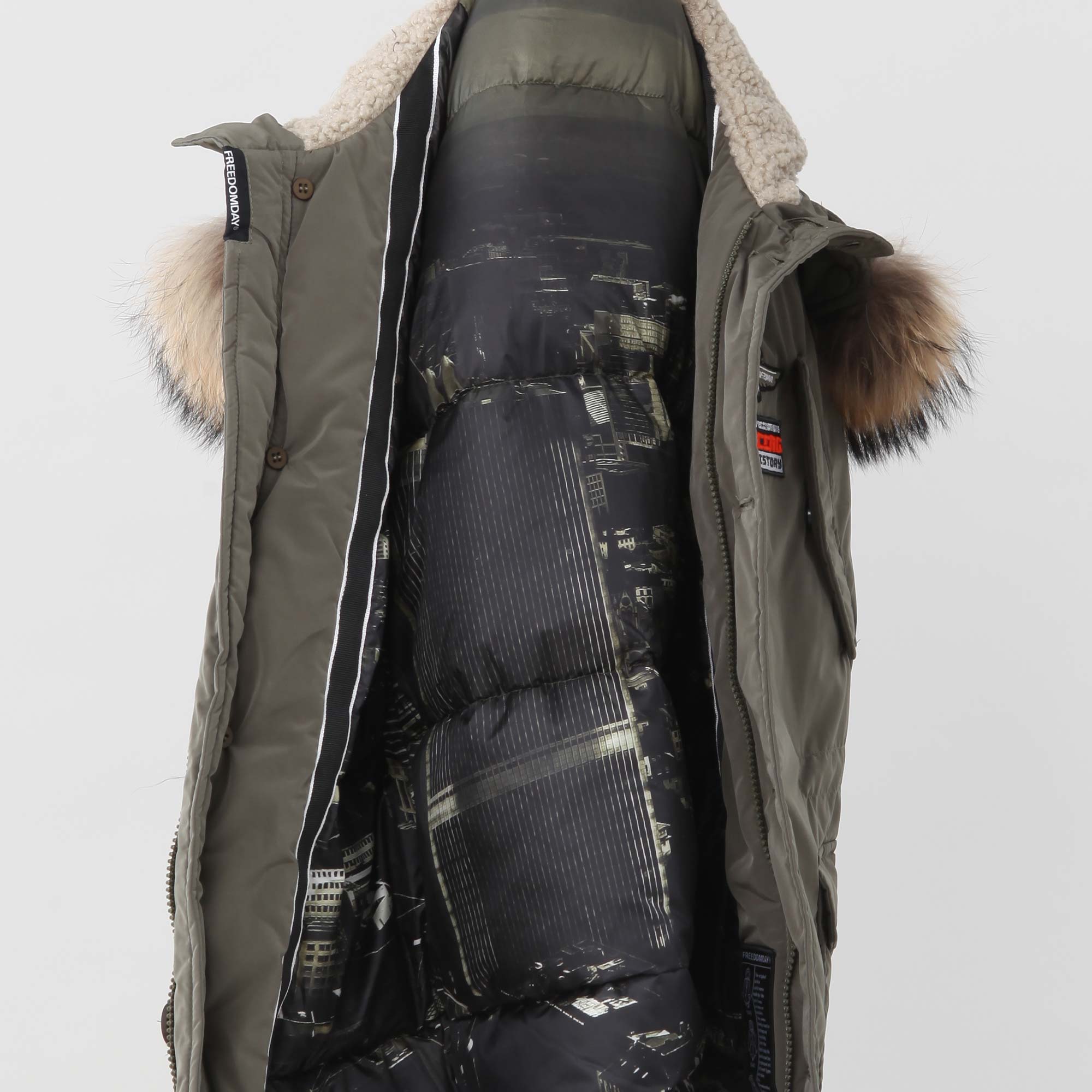 Parka Decker Grigio Firmato Freedomday - annameglio.com abbigliamento moda