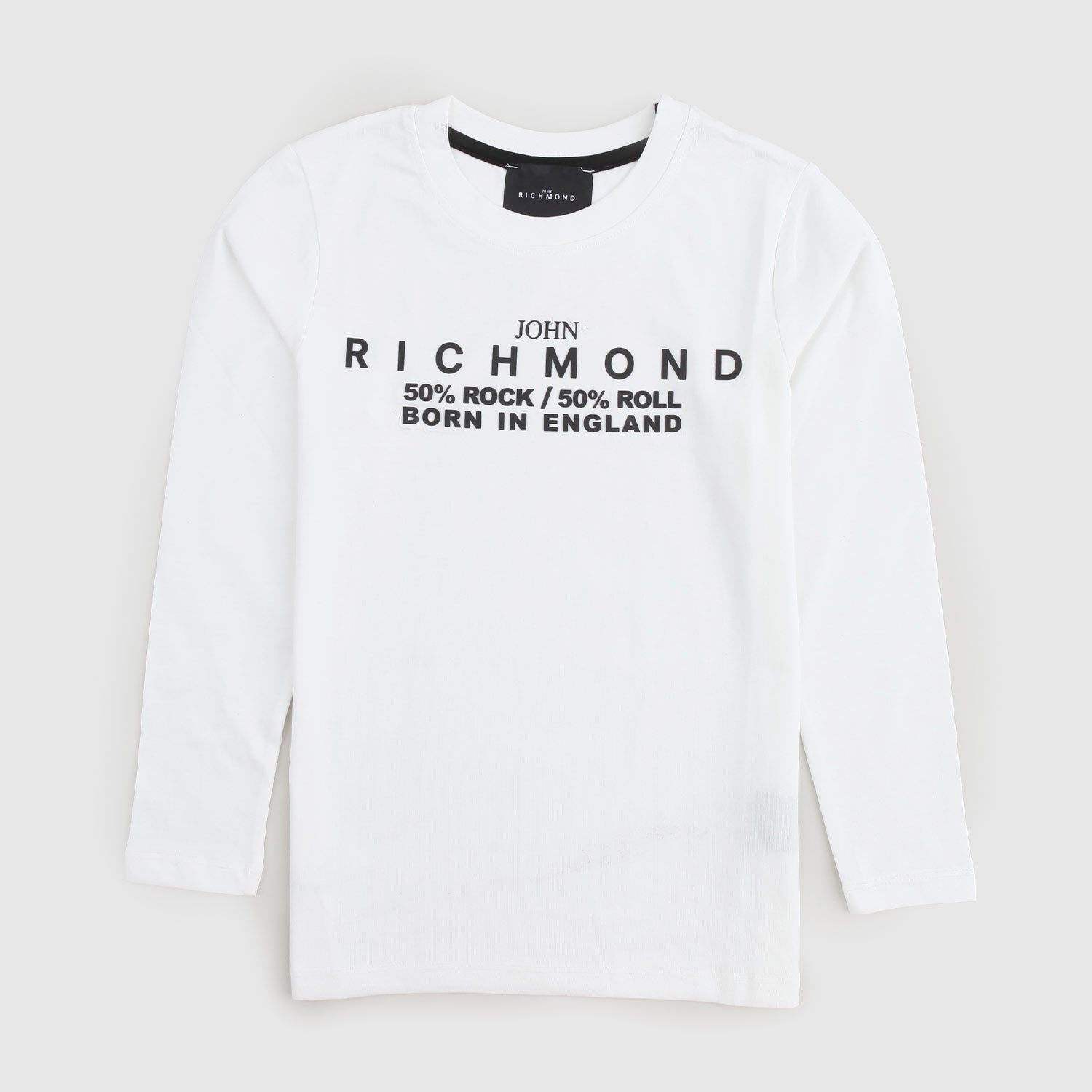 T-Shirt Bianca Maniche Lunghe Con Logo ragazzo - annameglio.com abbigliamento moda