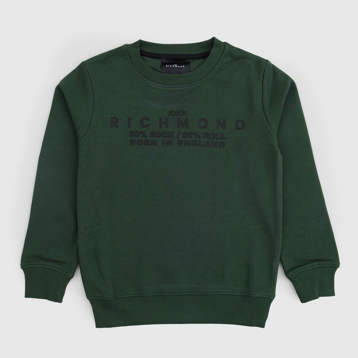 Felpa verde scuro con stampa logo nera - annameglio.com abbigliamento moda