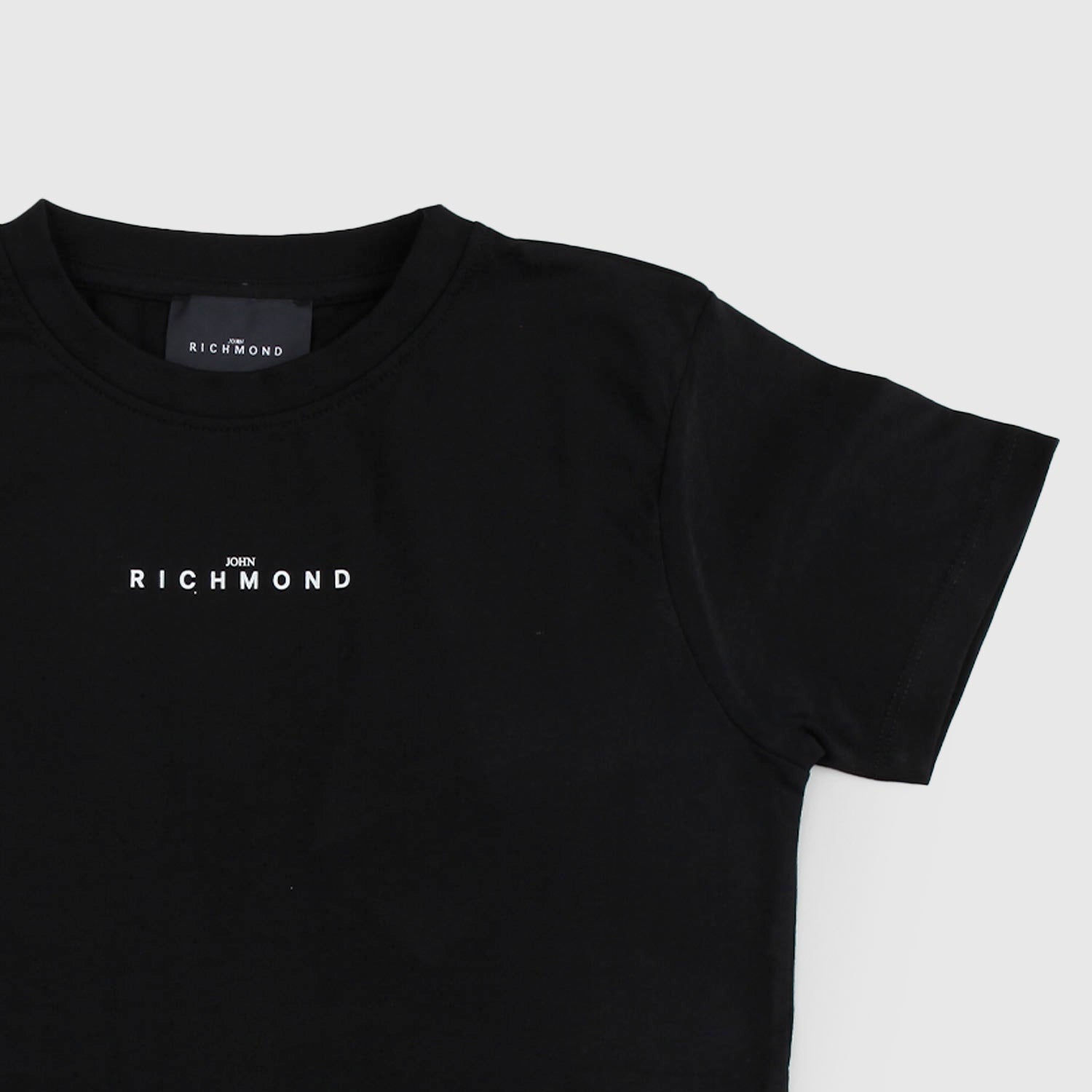 T-shirt nera con logo bianco ragazzo - annameglio.com abbigliamento moda