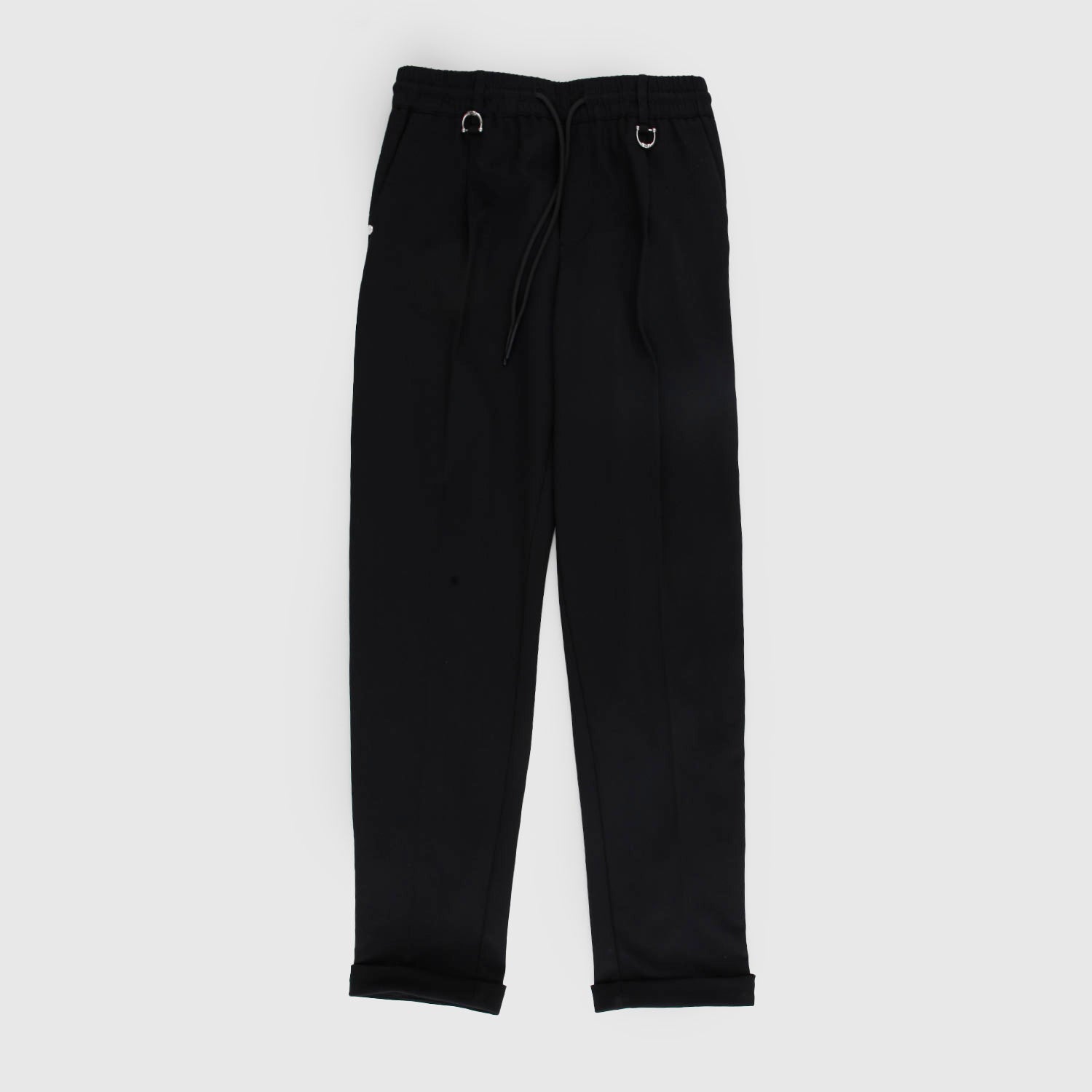 Pantaloni neri dritti con logo - annameglio.com abbigliamento moda