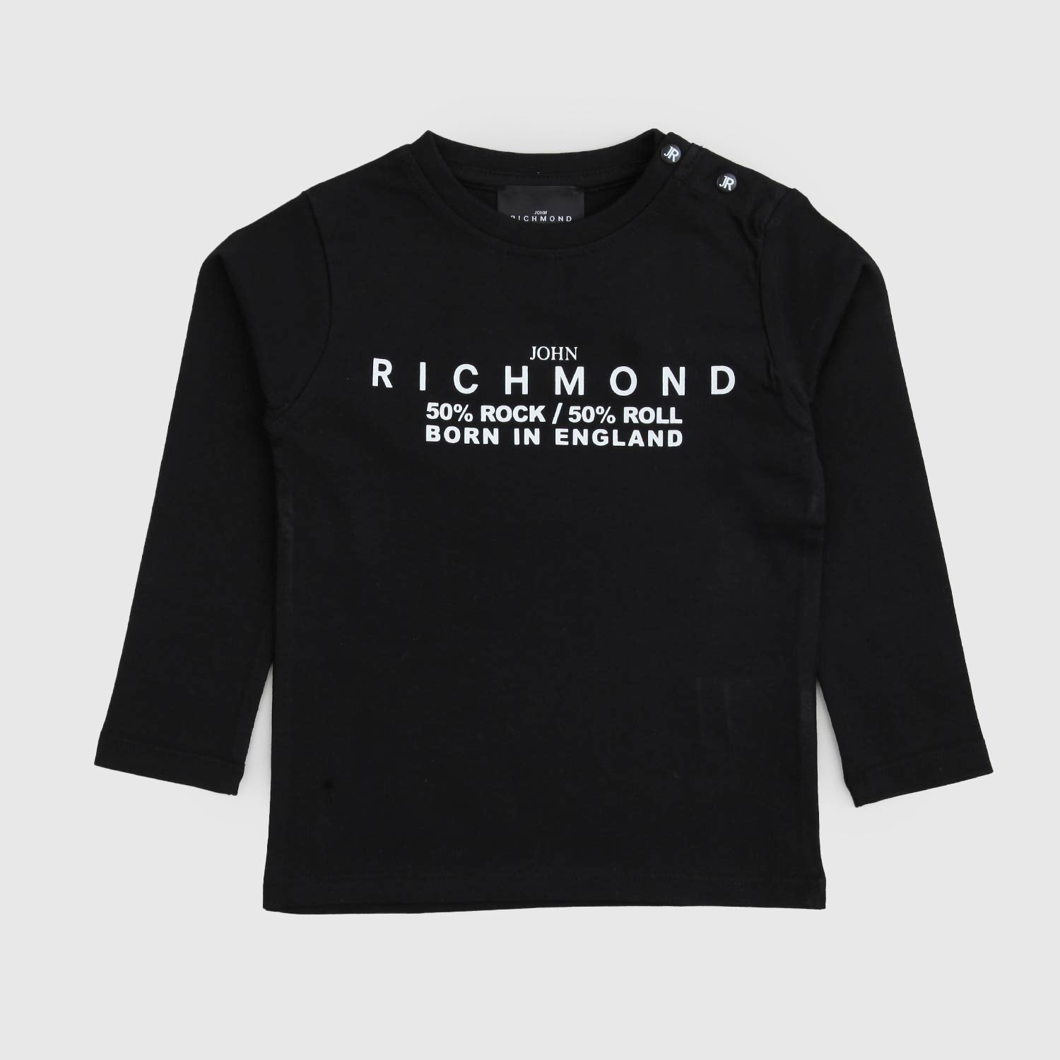 T-Shirt Nera a Maniche Lunghe Con Logo - annameglio.com abbigliamento moda