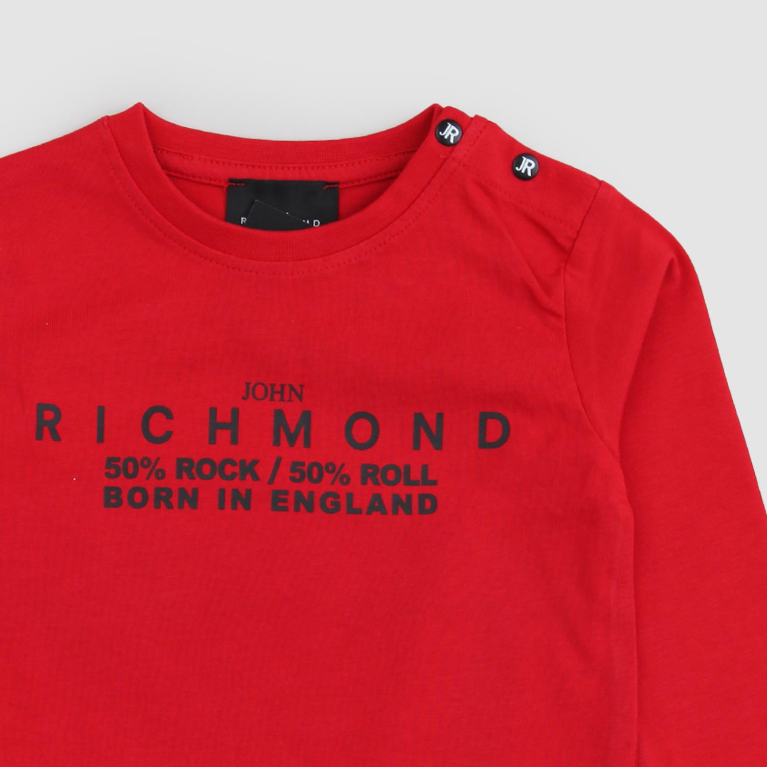 T-Shirt rossa a maniche lunghe con logo - annameglio.com abbigliamento moda