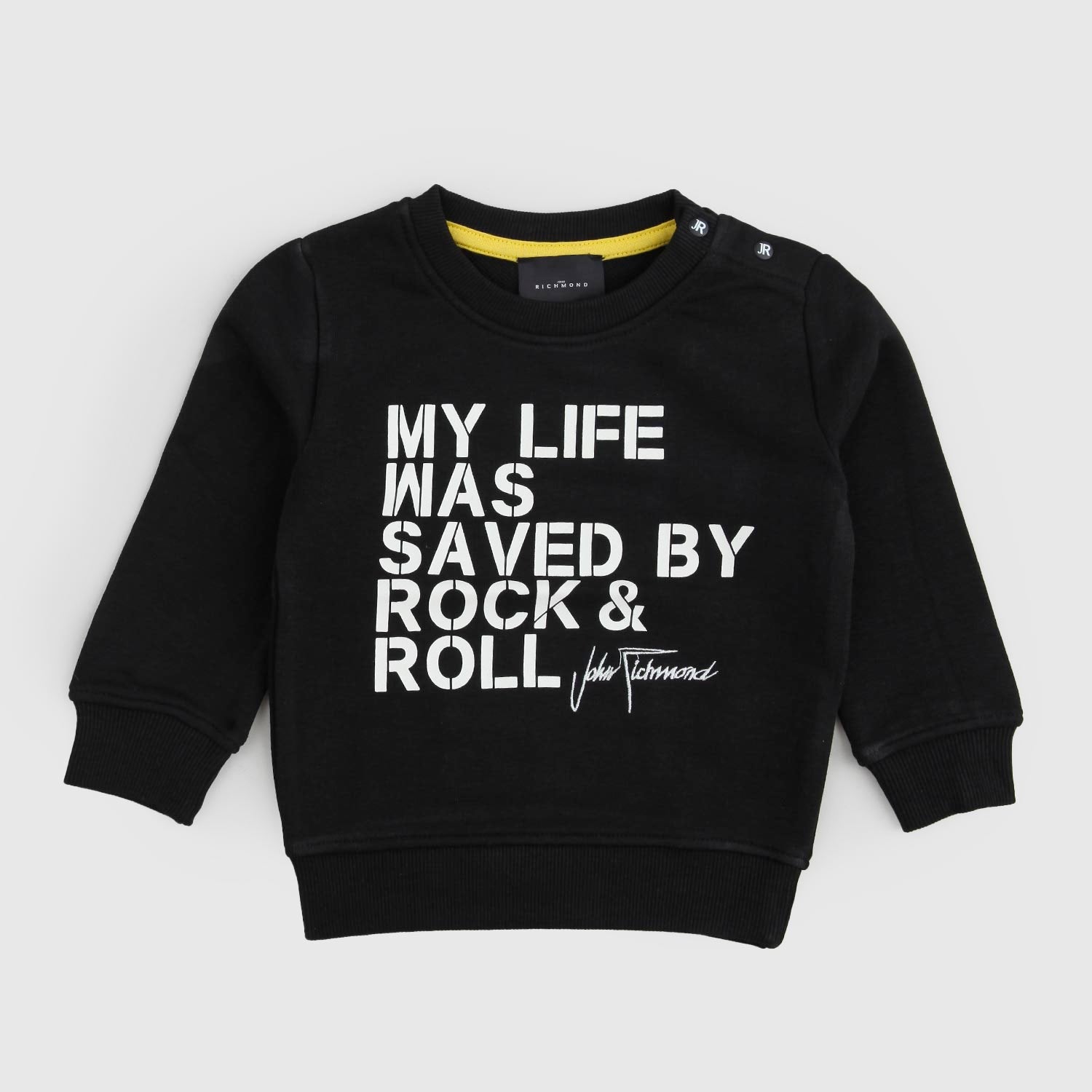 Felpa nera con stampa e logo ricamato Baby - annameglio.com abbigliamento moda