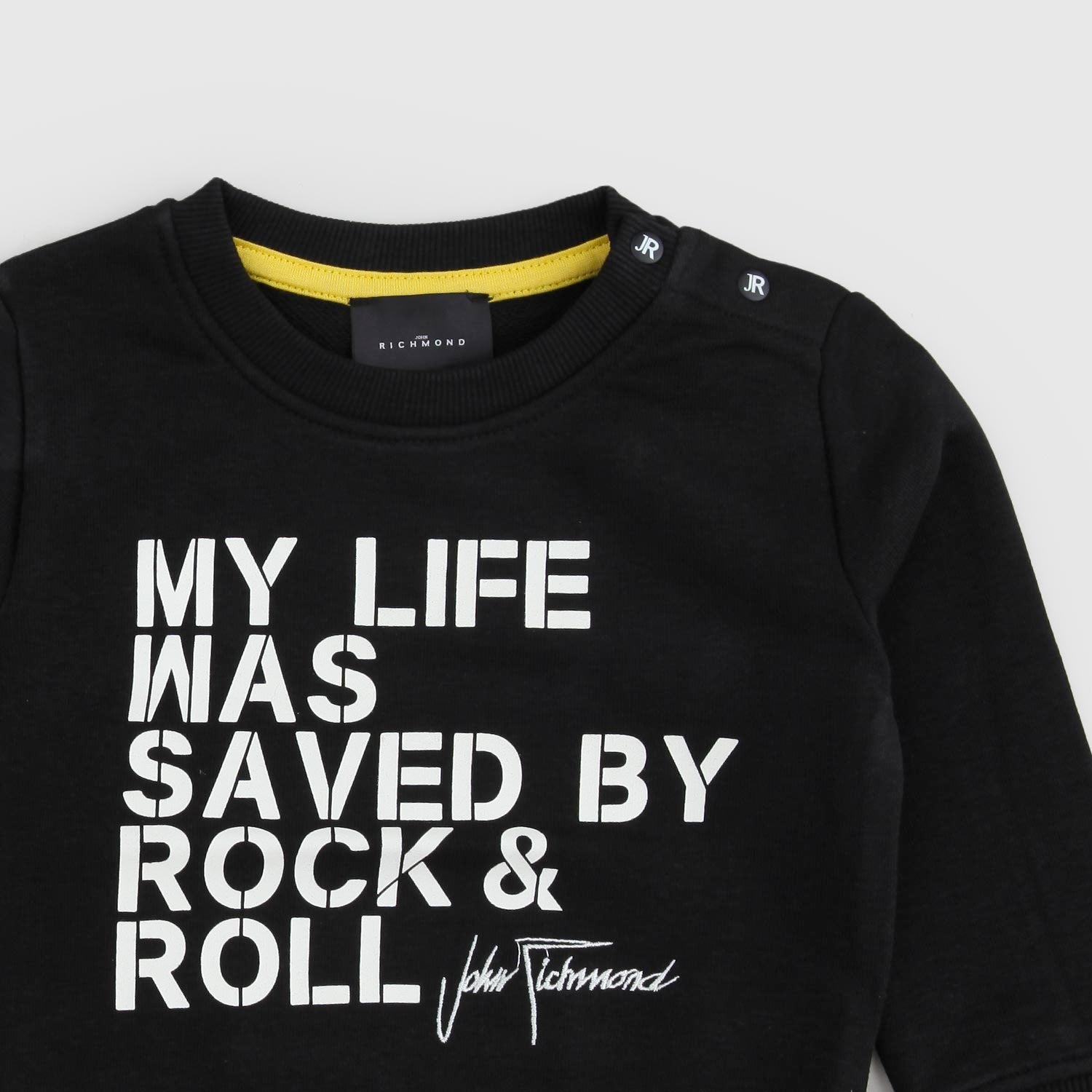 Felpa nera con stampa e logo ricamato Baby - annameglio.com abbigliamento moda