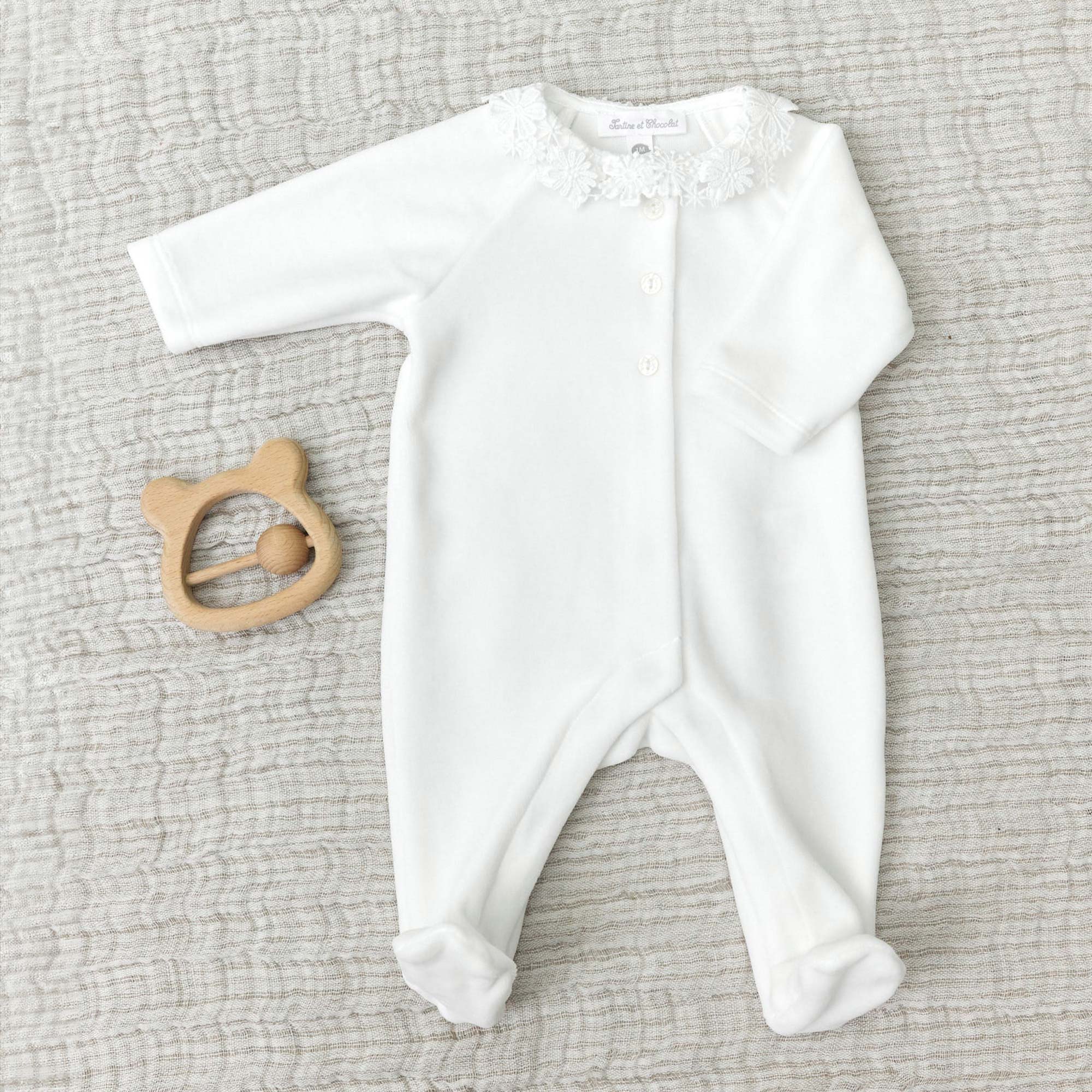 Tutina Bianca Firmata Tartine Et Chocolat - annameglio.com abbigliamento moda