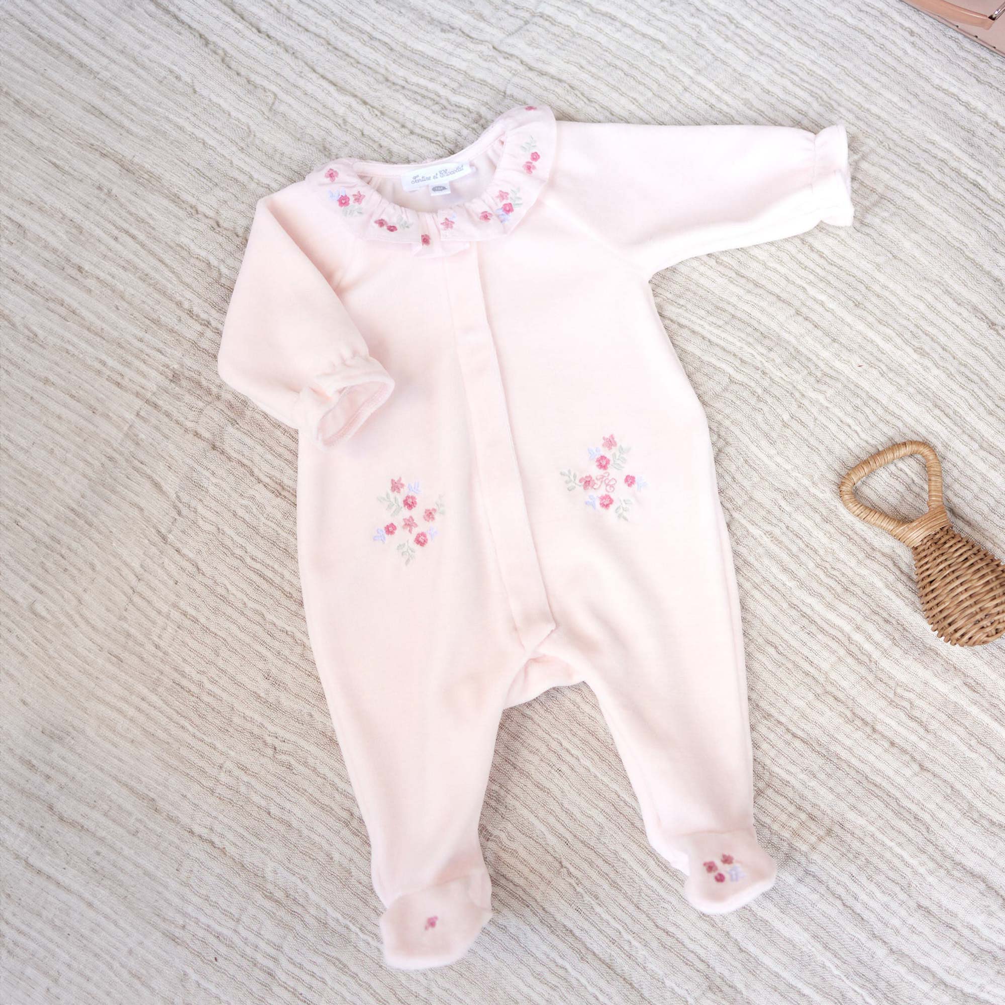 Tutina In Velluto Rosa Pallido - annameglio.com abbigliamento moda