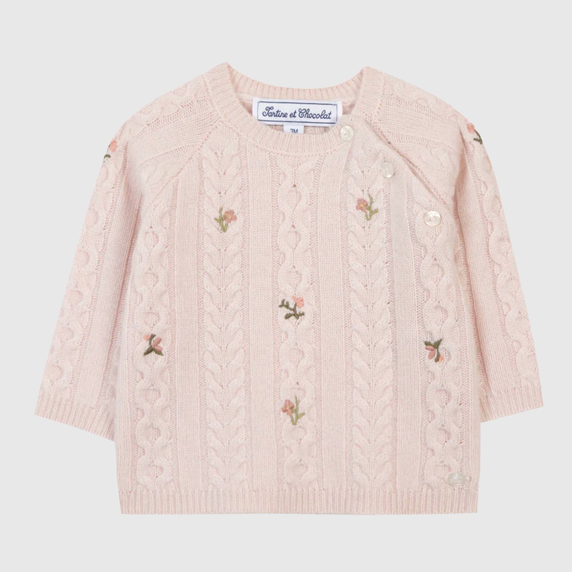 Maglioncino Rosa Tartine Et Chocolat - annameglio.com abbigliamento moda