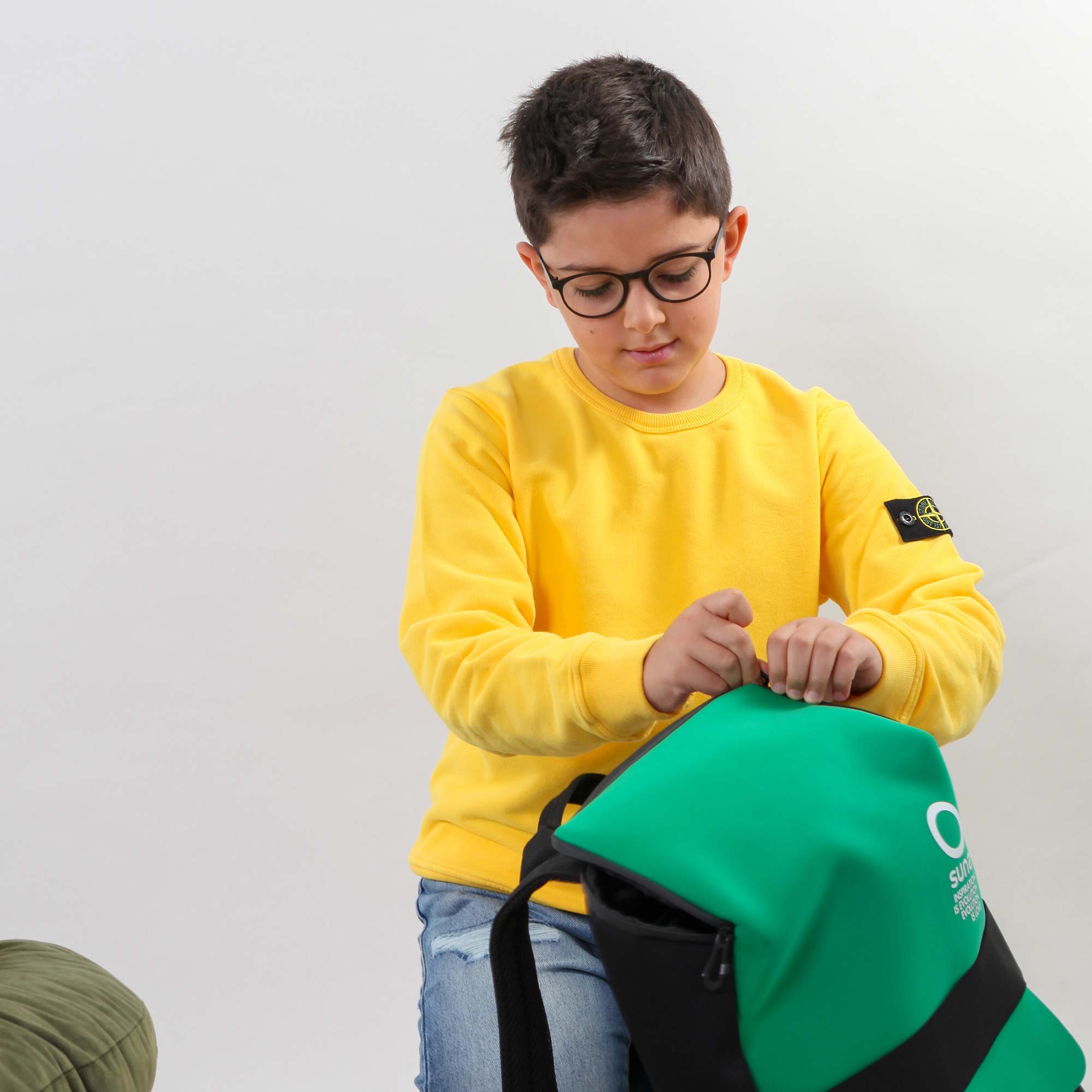 Zaino nero e verde ottanio firmato SUNS - annameglio.com abbigliamento moda