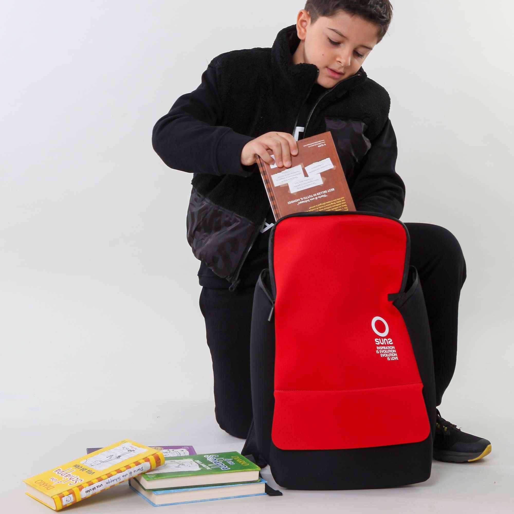 Zaino nero e rosso firmato SUNS - annameglio.com abbigliamento moda