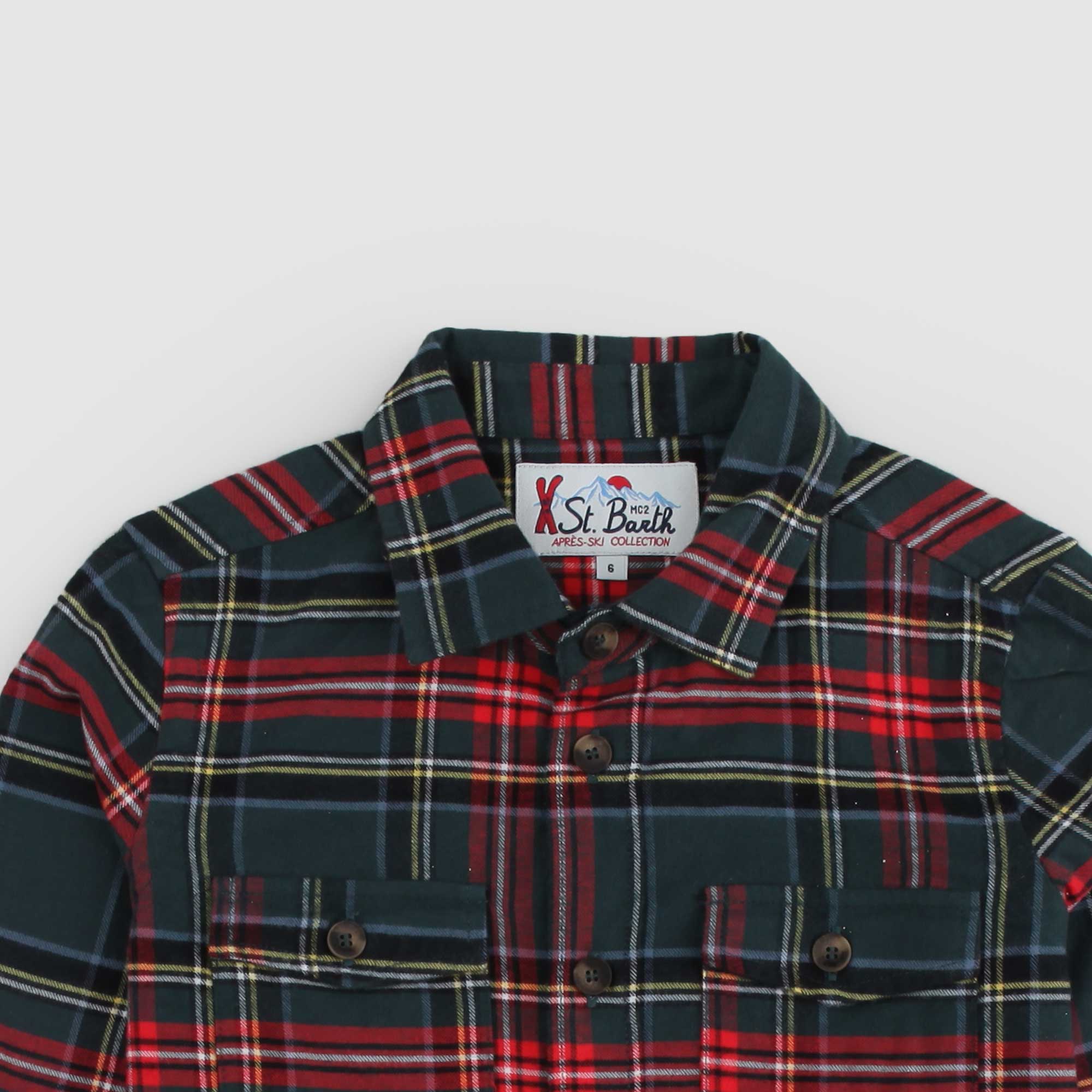 Camicia Tartan con Ricamo Mc2 Saint Barth - annameglio.com abbigliamento moda