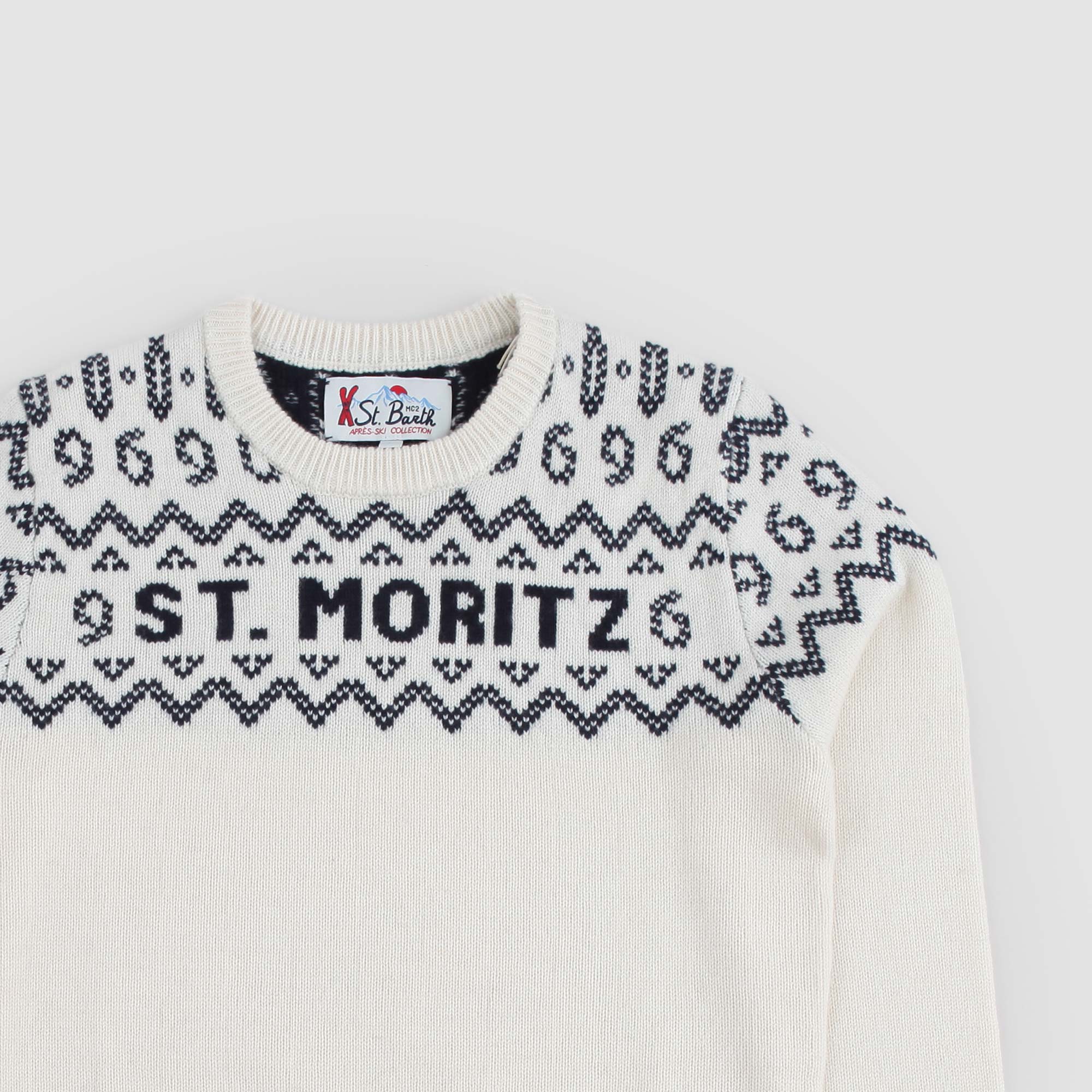 Maglione Bianco 'Heron Nordic' Misto Lana - annameglio.com abbigliamento moda