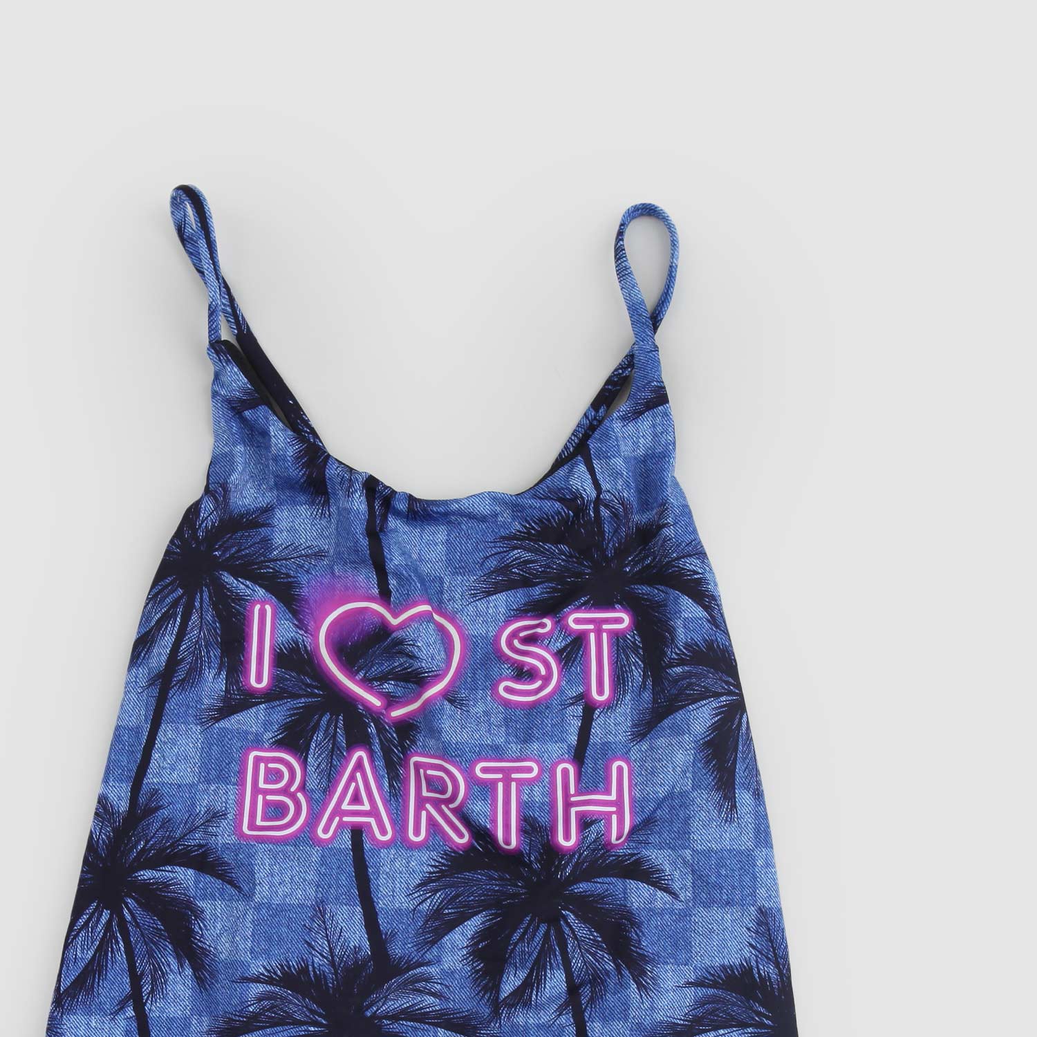 Costume intero ragazza Palm Check Indico - annameglio.com abbigliamento moda