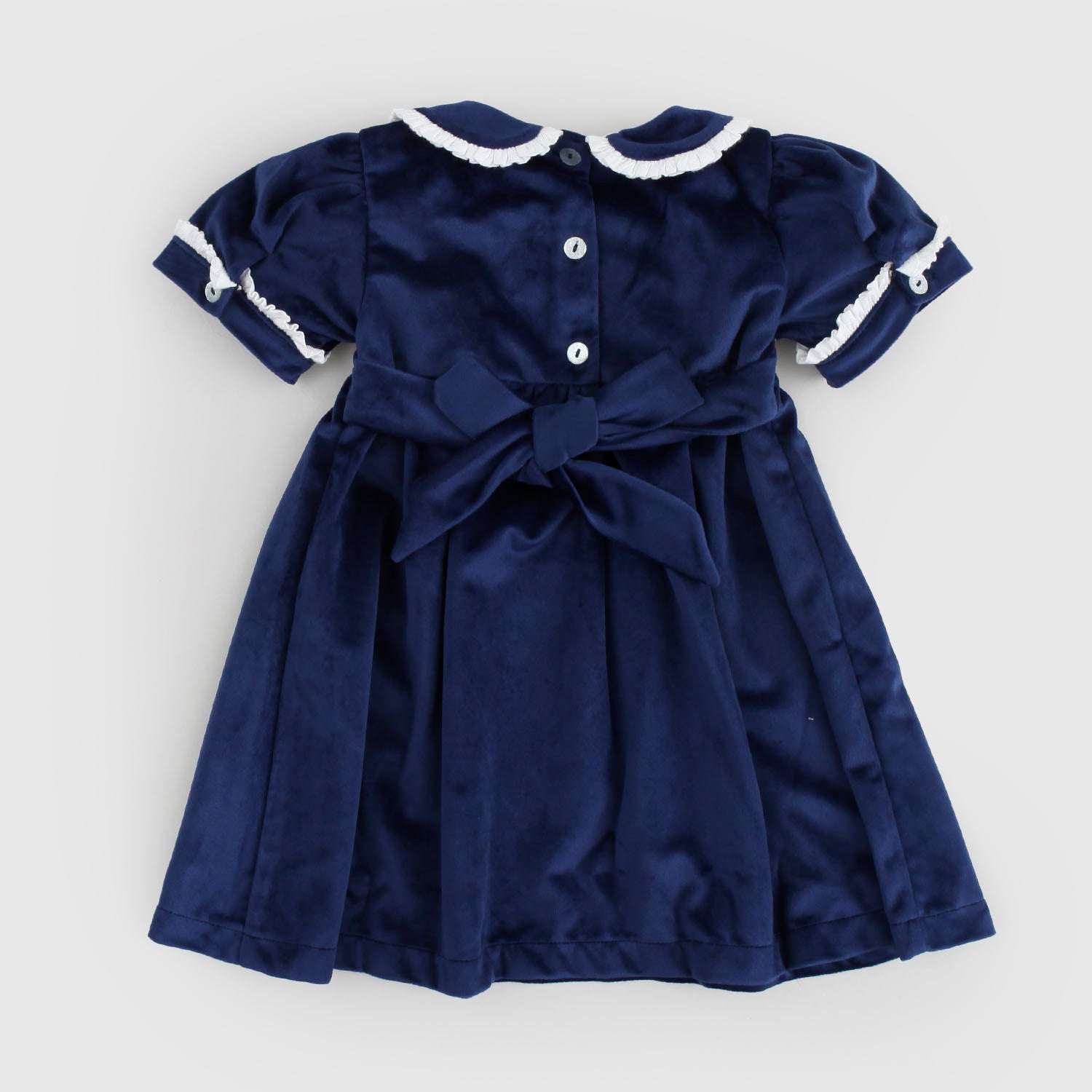 Vestito in velluto con Punto Smock Coccodè - annameglio.com abbigliamento moda