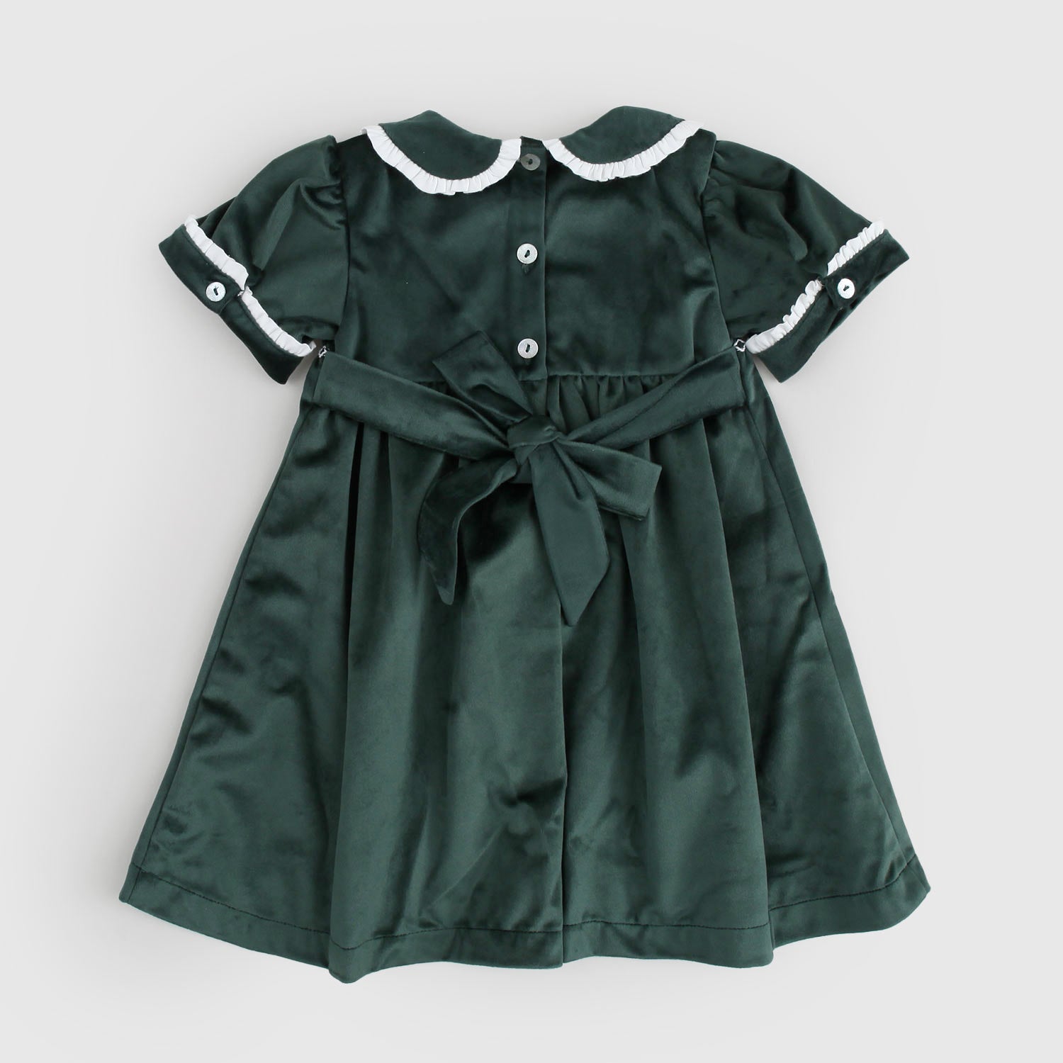 Vestito In Velluto Punto Smock Coccodè - annameglio.com abbigliamento moda