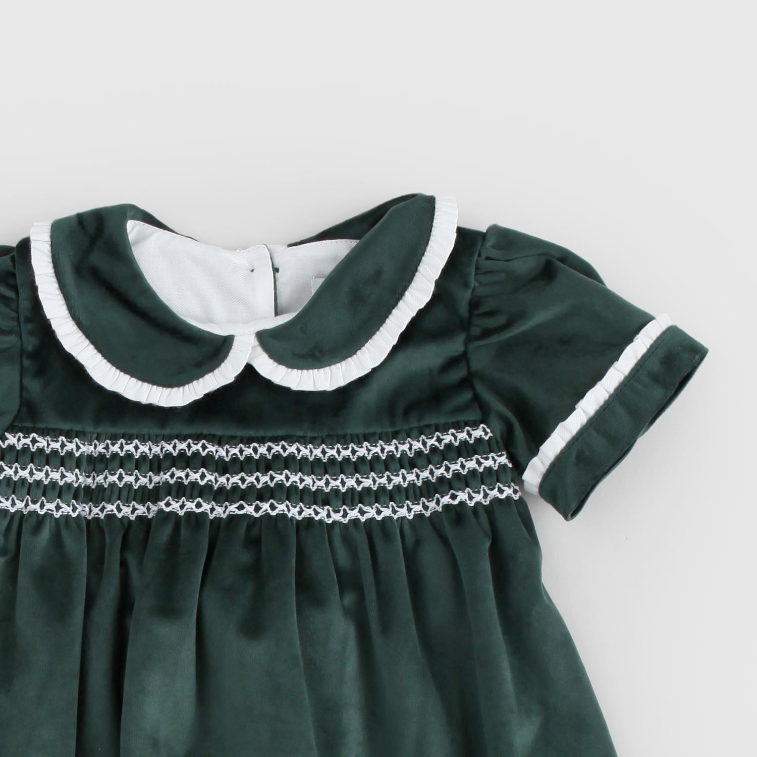 Vestito In Velluto Punto Smock Coccodè - annameglio.com abbigliamento moda