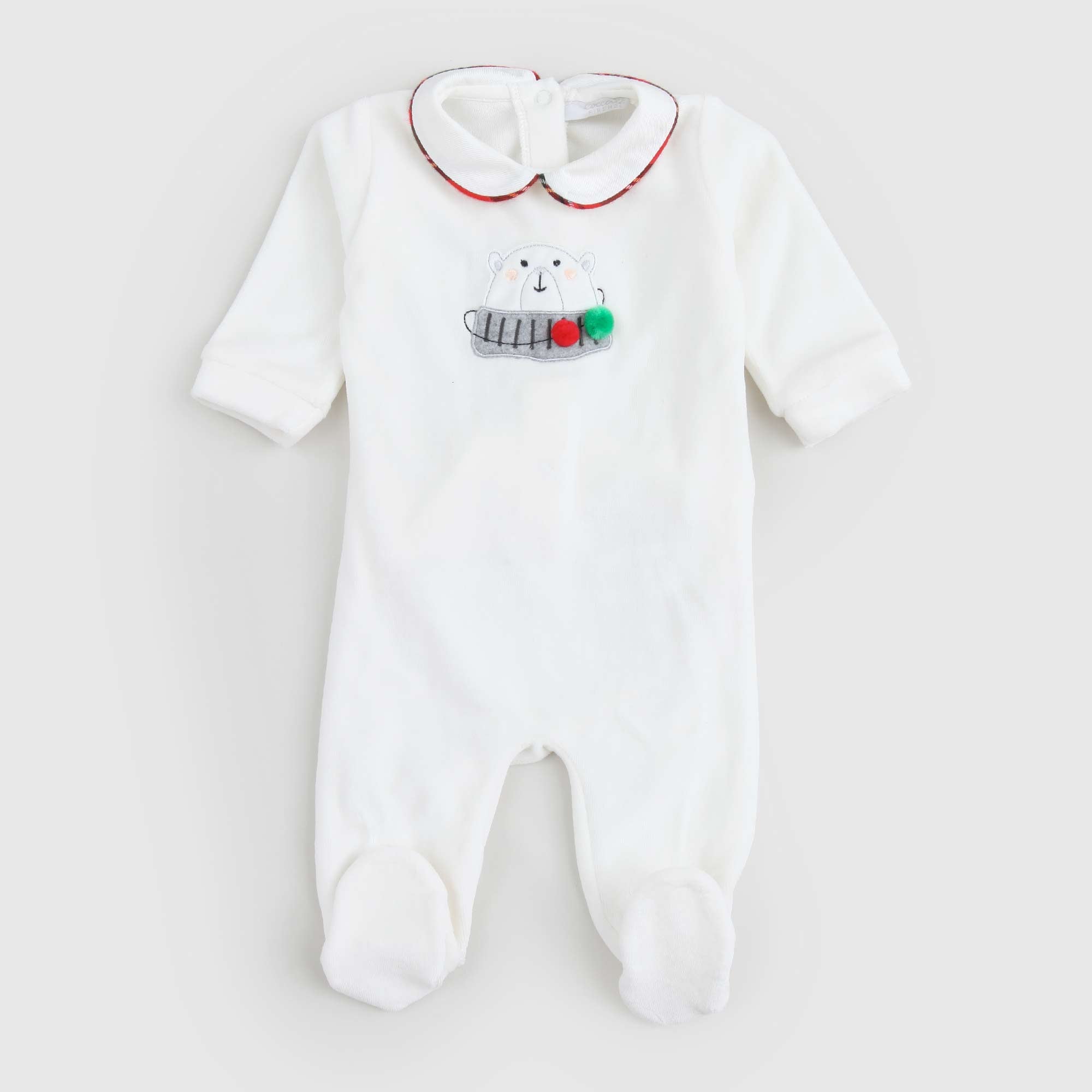 Tutina in ciniglia bianca firmata COCCODE' - annameglio.com abbigliamento moda