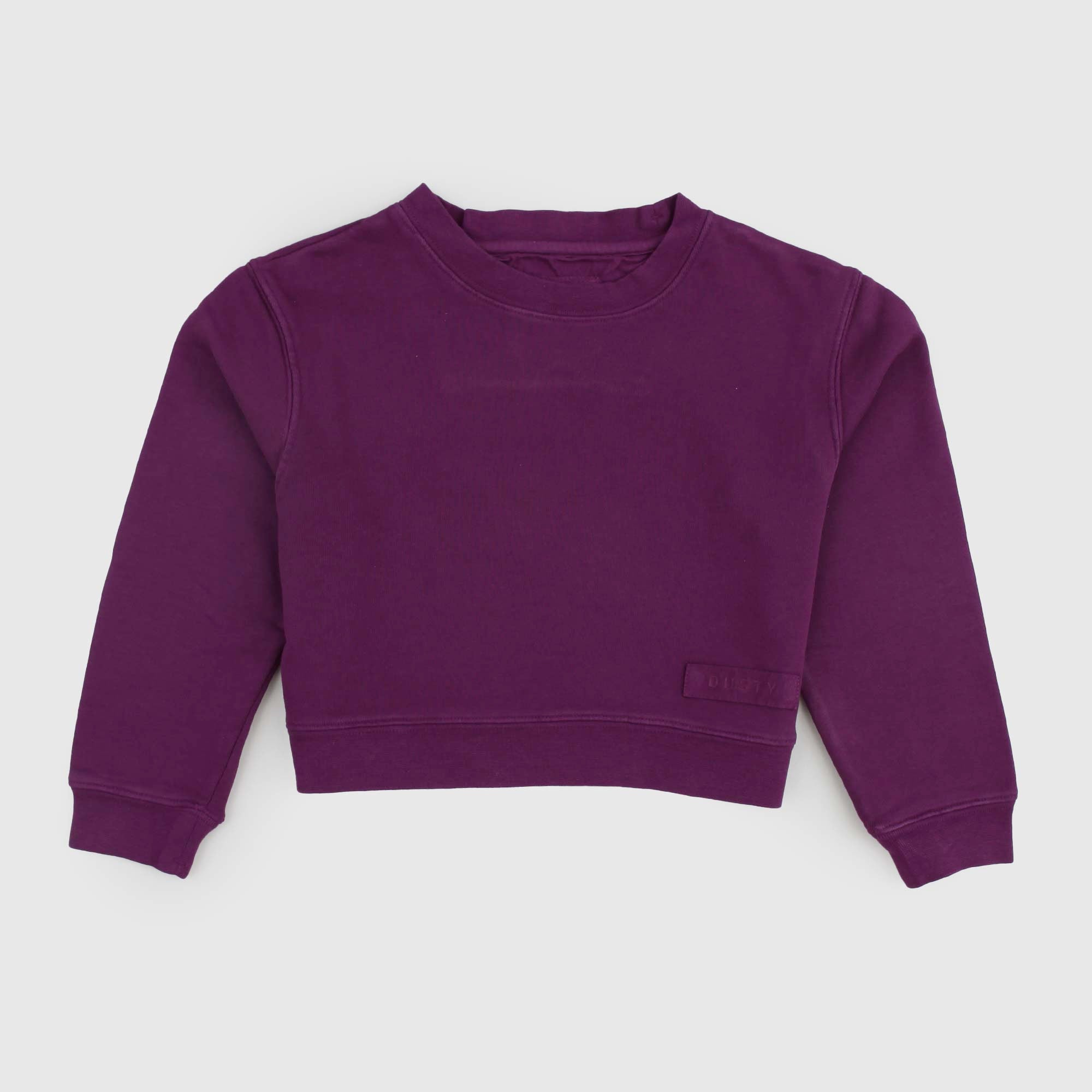 Felpa girocollo cropped viola passion - annameglio.com abbigliamento moda