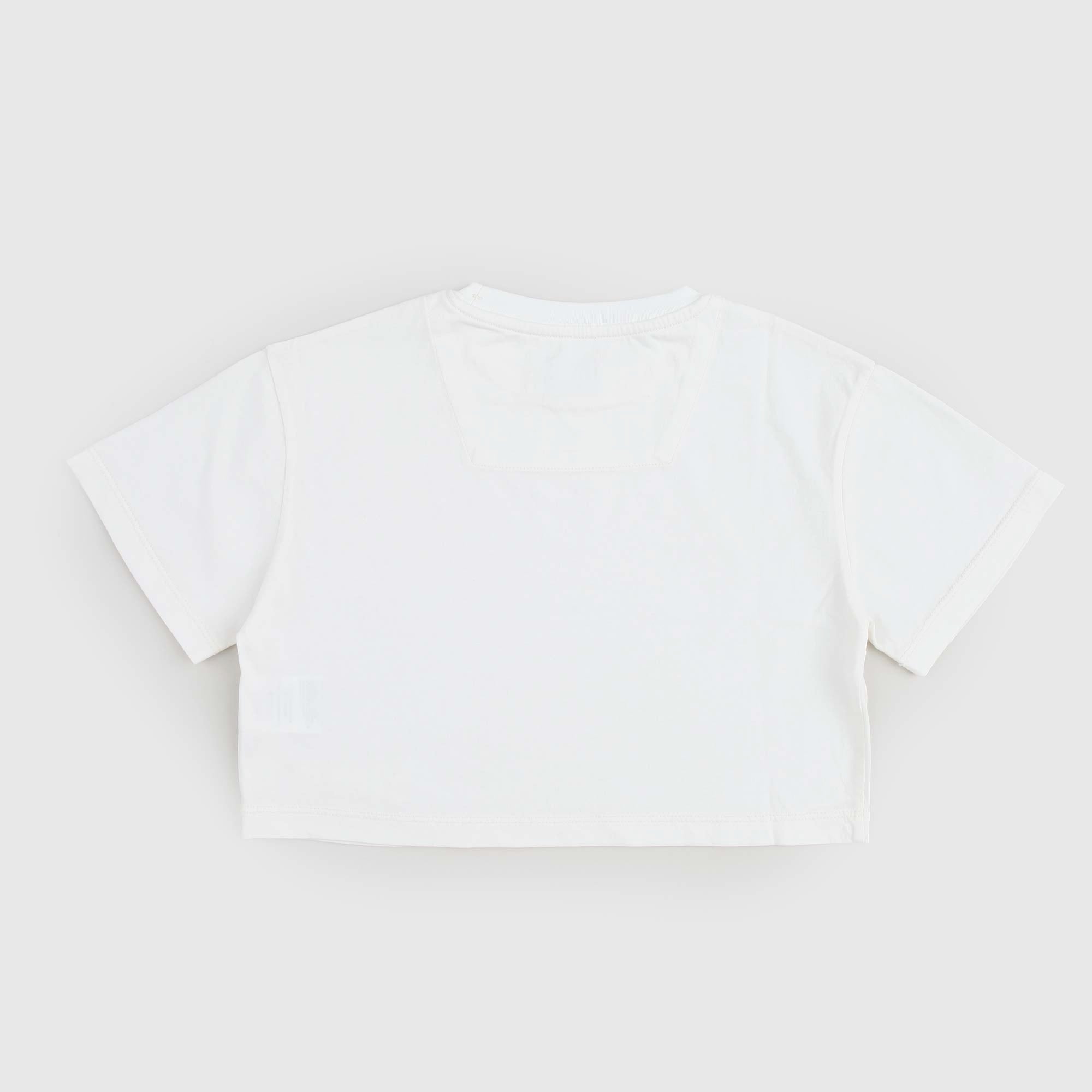 T-shirt cropped bianca - annameglio.com abbigliamento moda