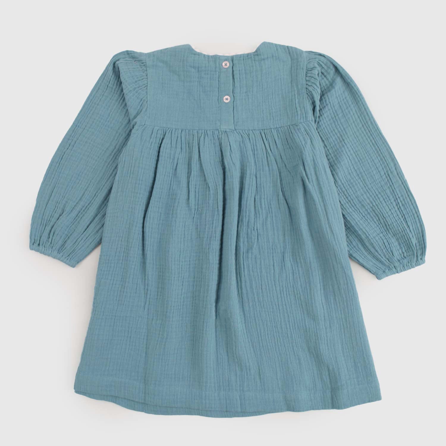 Abito celeste con fantasia floreale - annameglio.com abbigliamento moda