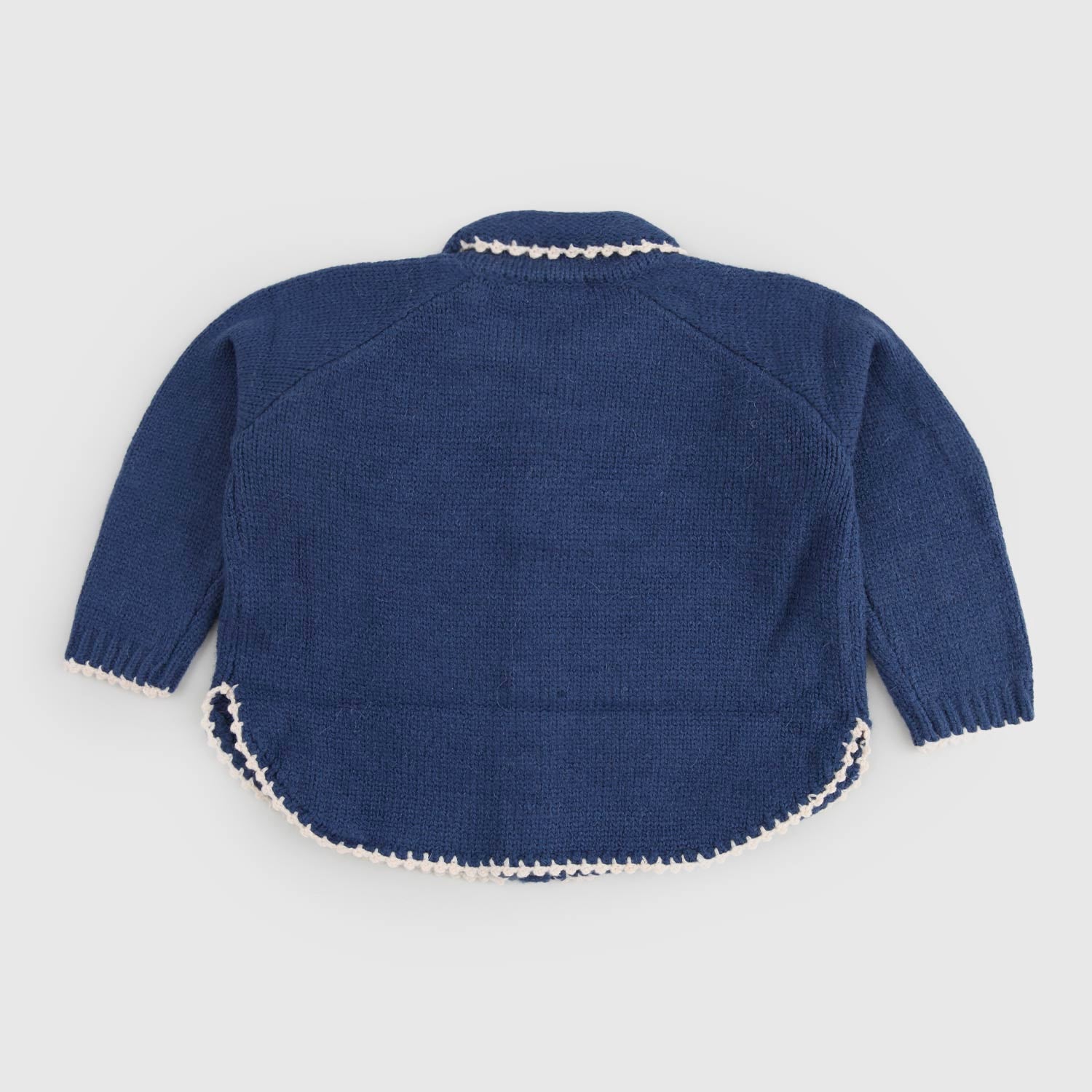Pullover blu con fantasia floreale - annameglio.com abbigliamento moda