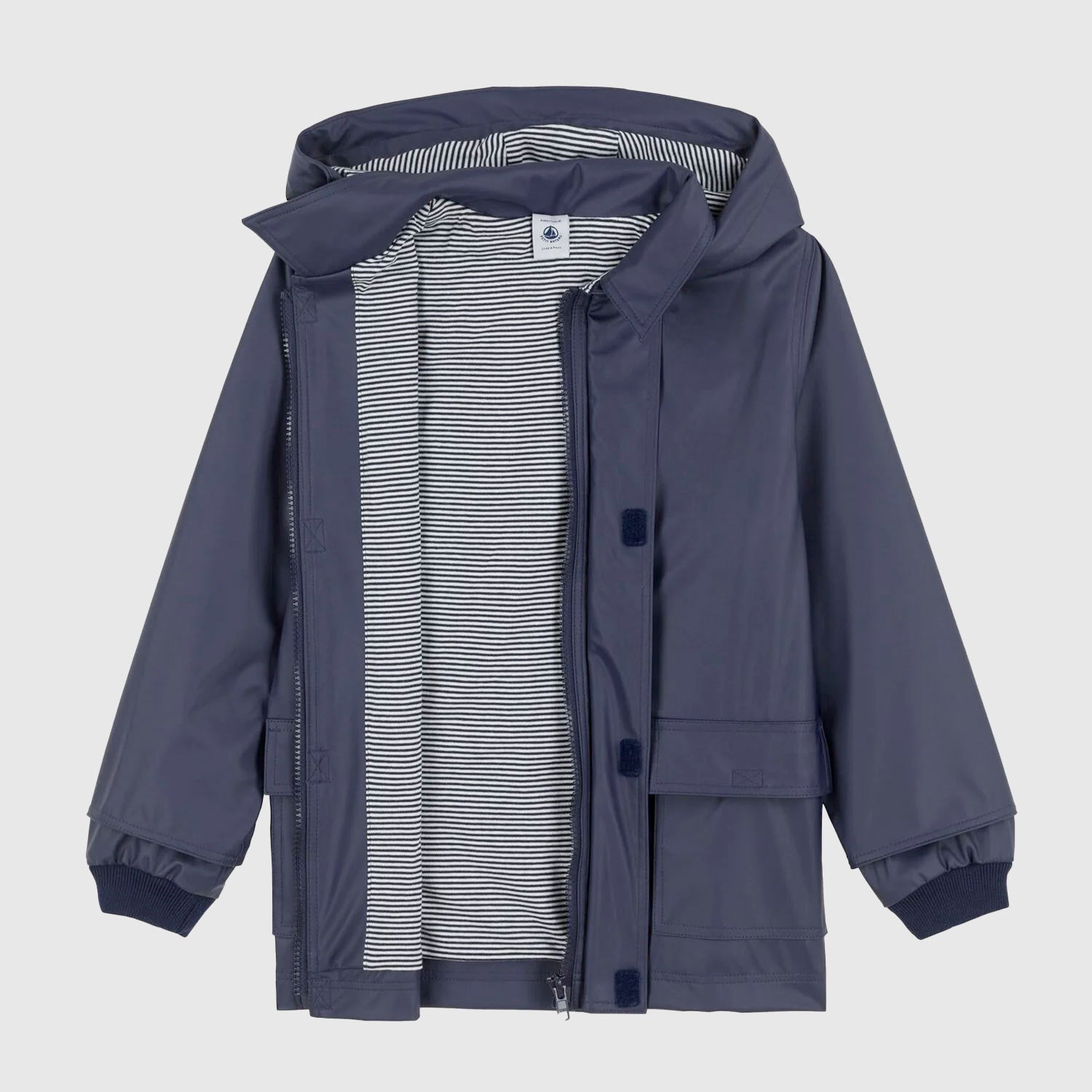 Trench Unisex Baby blu smoking Con Cappuccio - annameglio.com abbigliamento moda