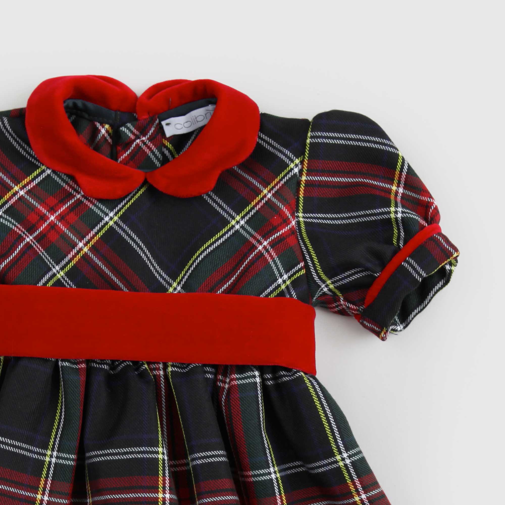 Abito neonato Bon Ton scozzese blu e rosso - annameglio.com abbigliamento moda