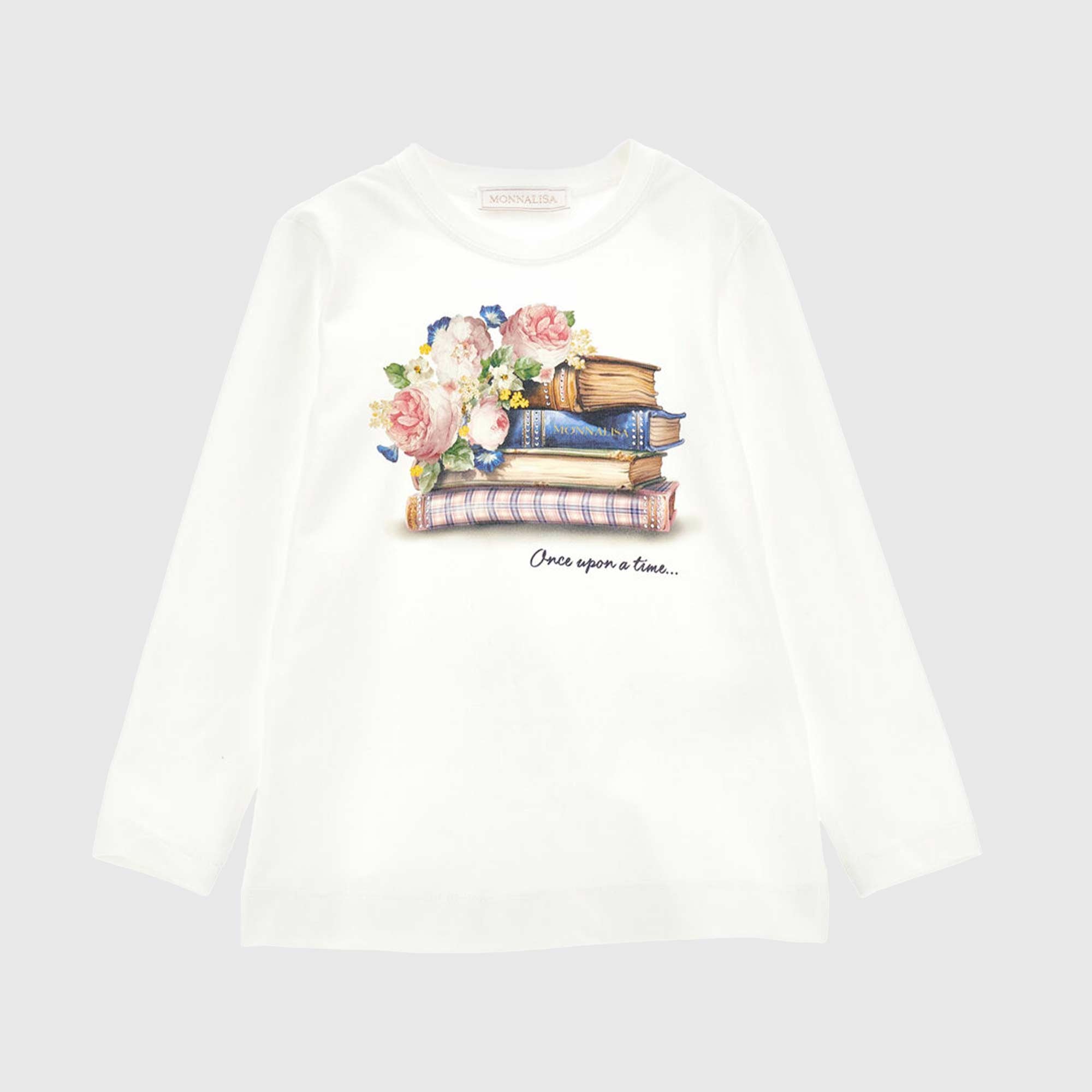 T-shirt Bianca Con Stampa MONNALISA - annameglio.com abbigliamento moda