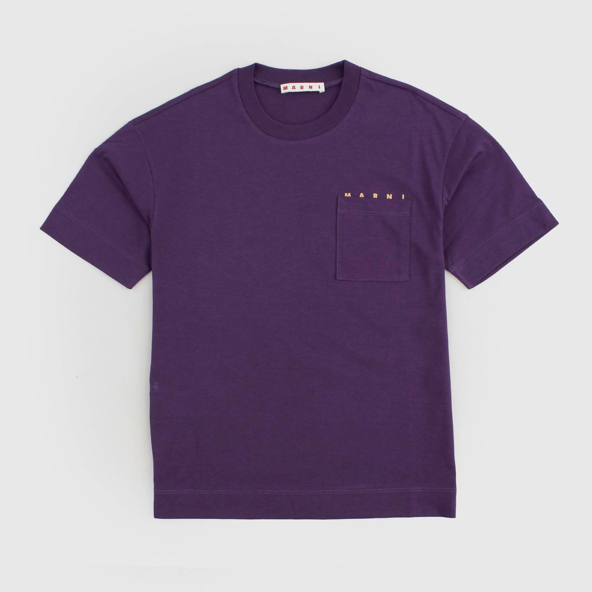 T-shirt Viola Con Stampa Firmata MARNI - annameglio.com abbigliamento moda