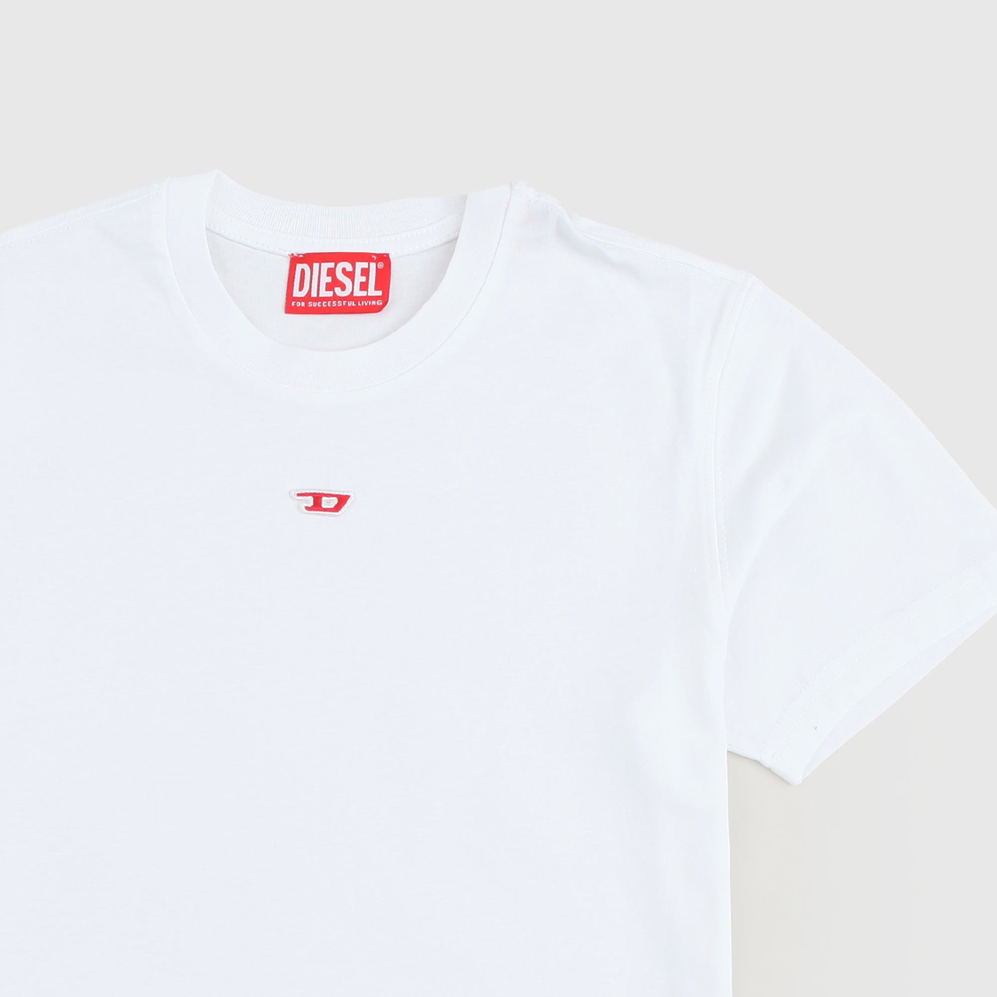 T-shirt Bianca Con Logo Firmata DIESEL - annameglio.com abbigliamento moda