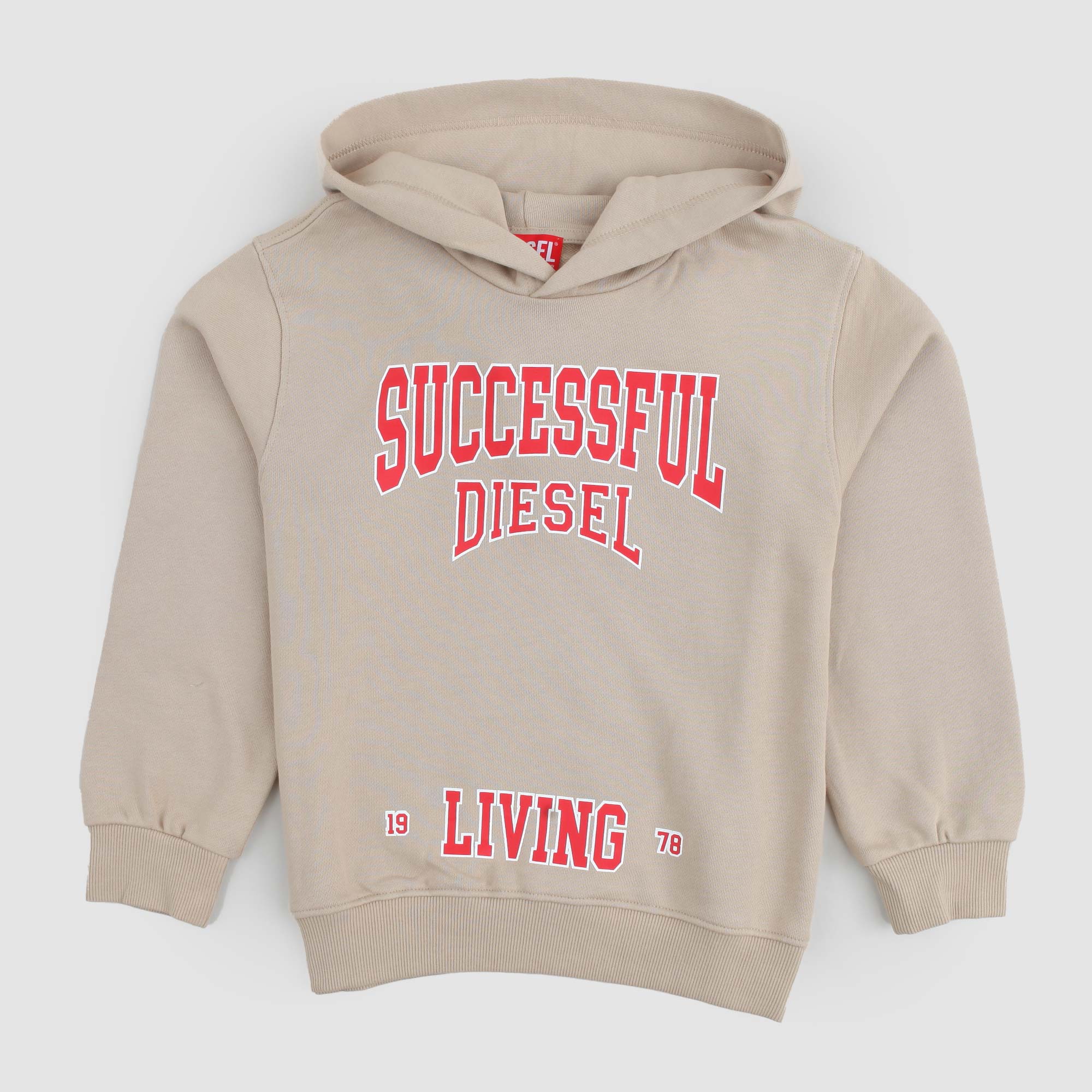 Felpa Beige Con Cappuccio DIESEL - annameglio.com abbigliamento moda