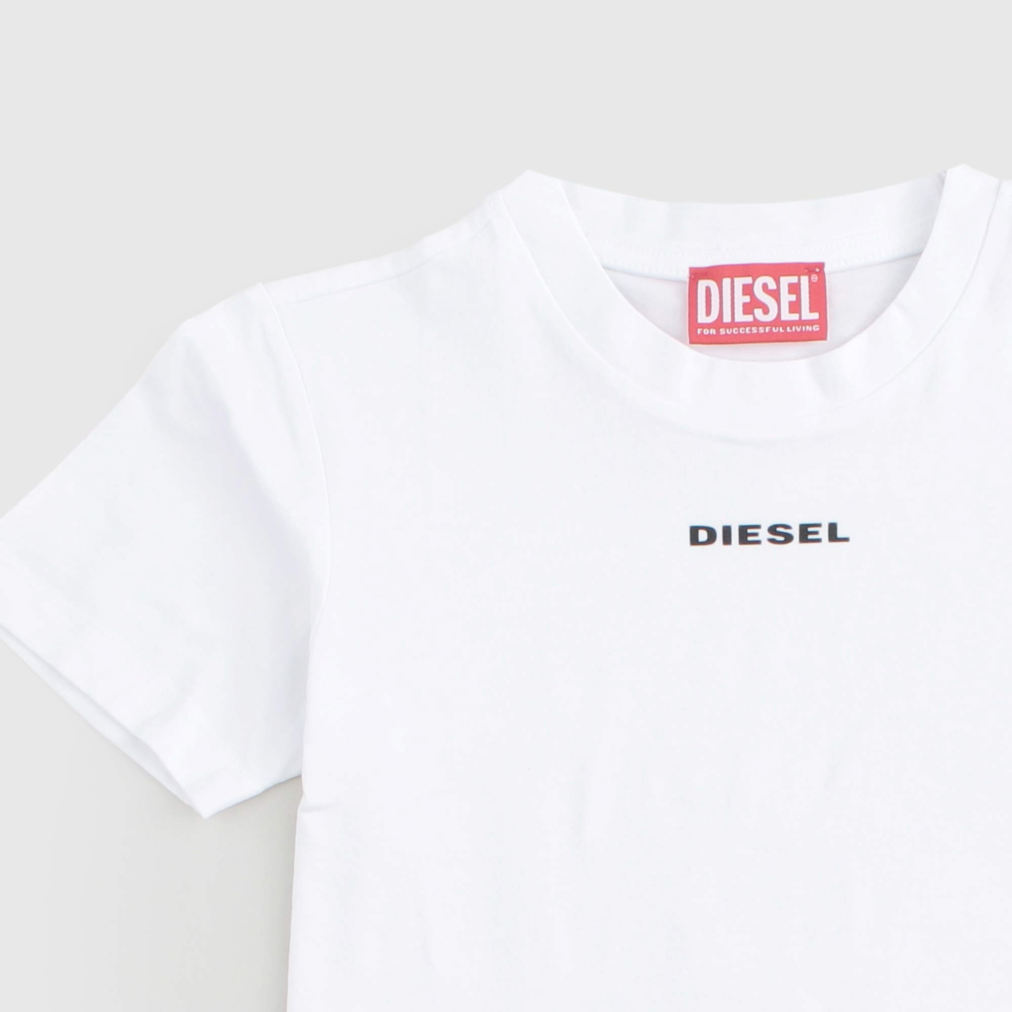 T-shirt Bianca Iconica Firmata DIESEL - annameglio.com abbigliamento moda