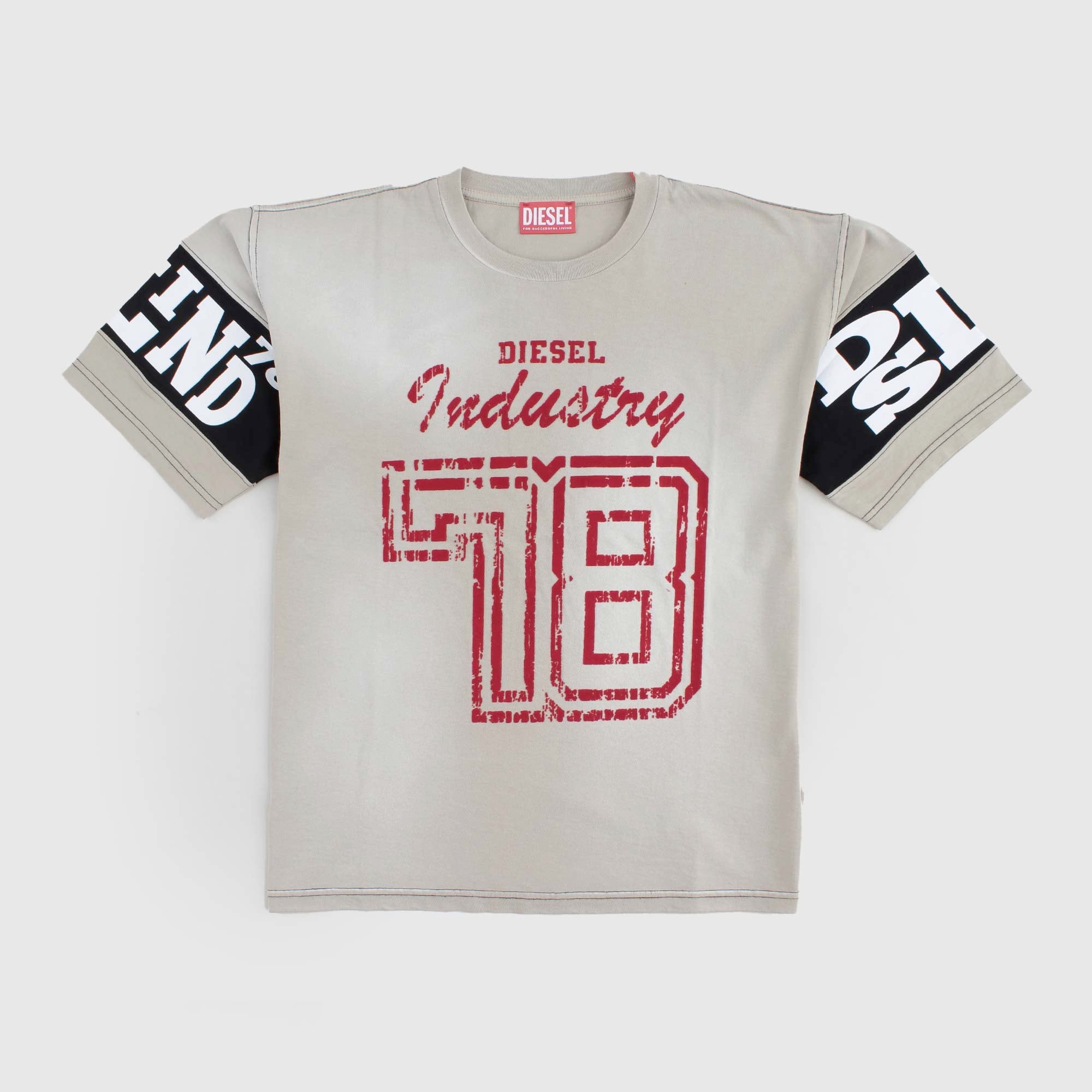 T-shirt Beige Firmata DIESEL - annameglio.com abbigliamento moda